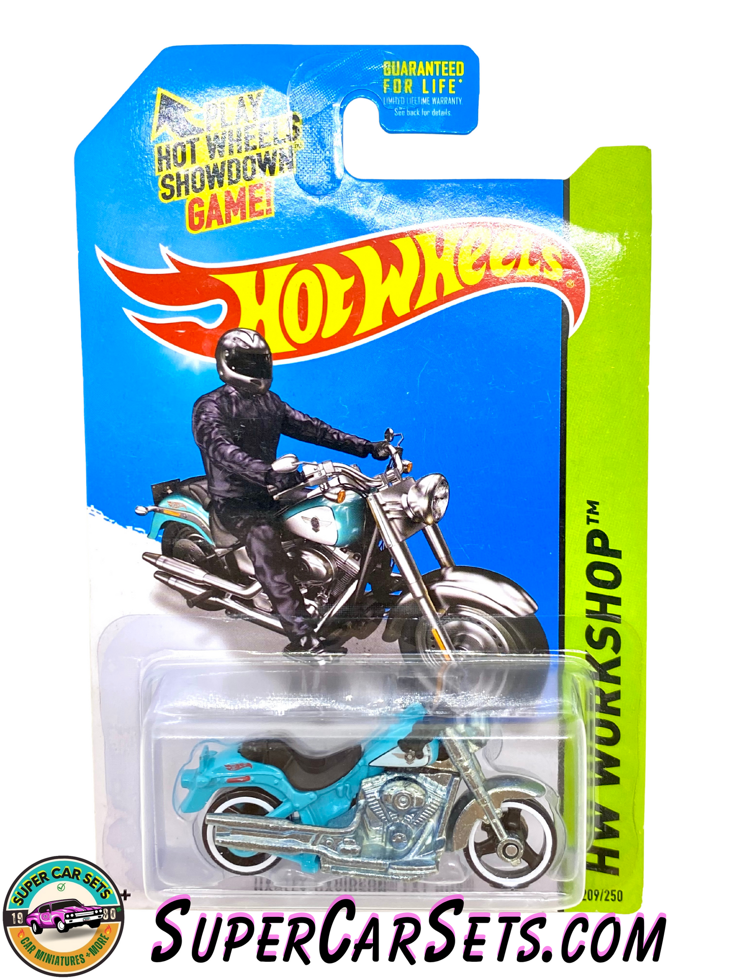 Hot Wheels (VINTAGE) HW Workshop - 2013 (209/250) - Harley-Davidson Fat Boy (card slightly damaged)