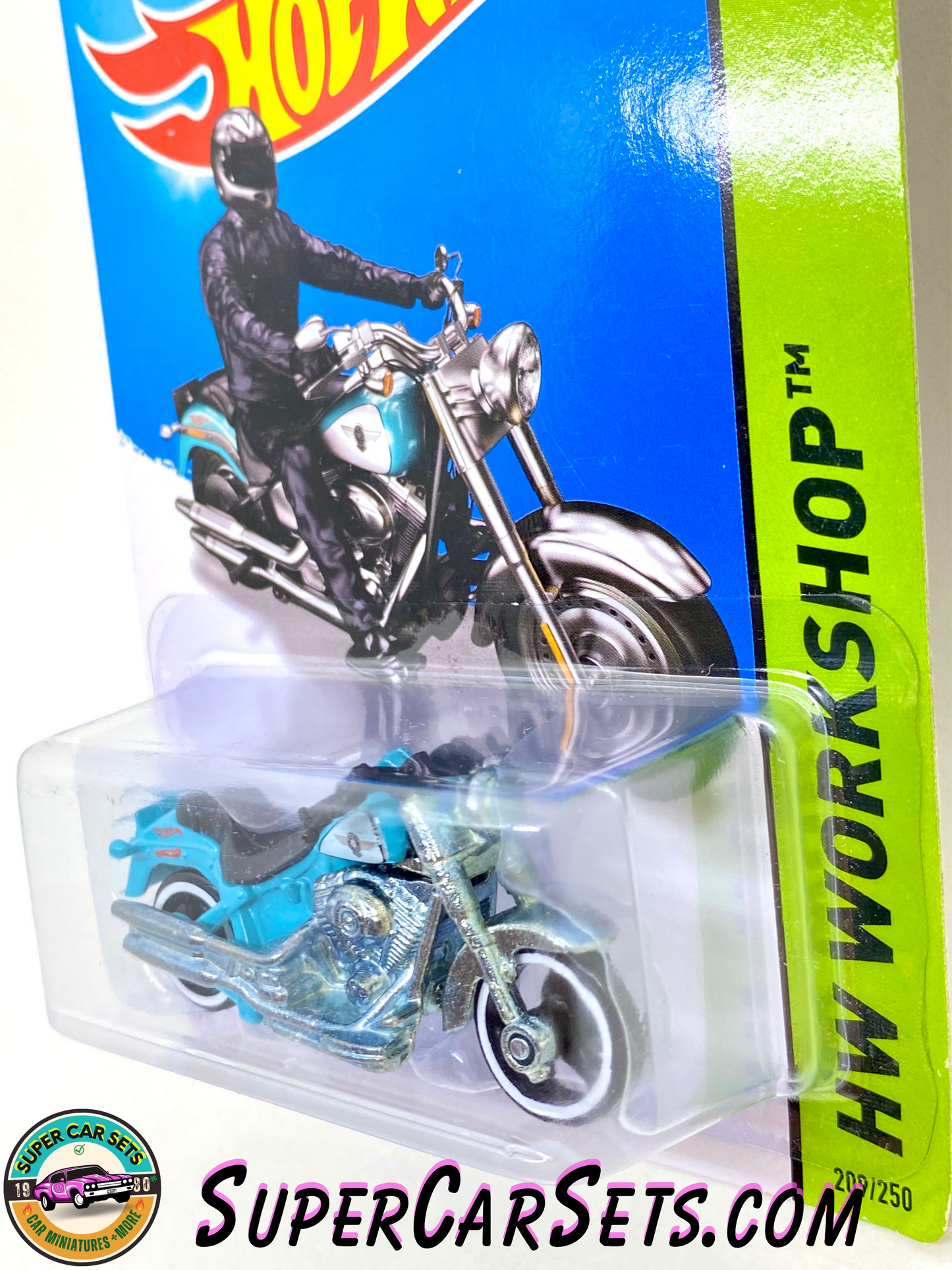 Hot Wheels (VINTAGE) HW Workshop - 2013 (209/250) - Harley-Davidson Fat Boy (card slightly damaged)