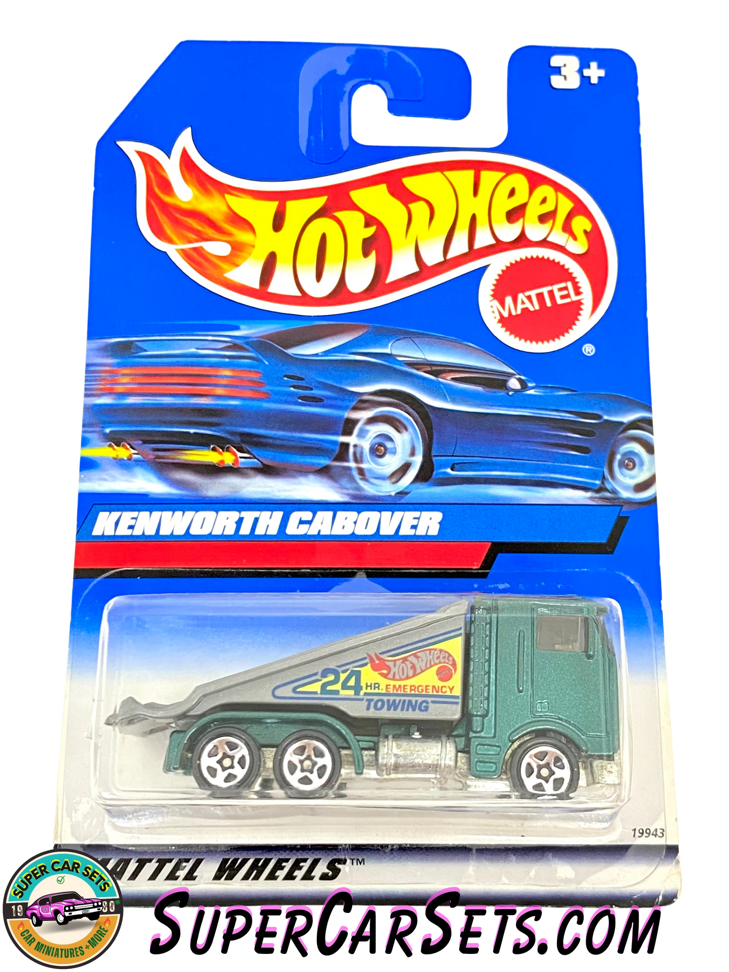 Hot Wheels (Year launched 1998) Kenworth Cabover (#19943) (card slightly bent)