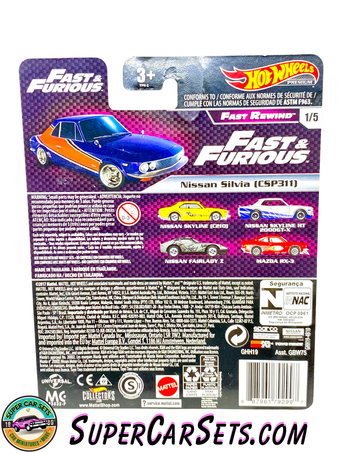 Nissan Silvia (CSP311) - Hot Wheels Premium 2019 - Fast and Furious - Fast Rewind (5/5)