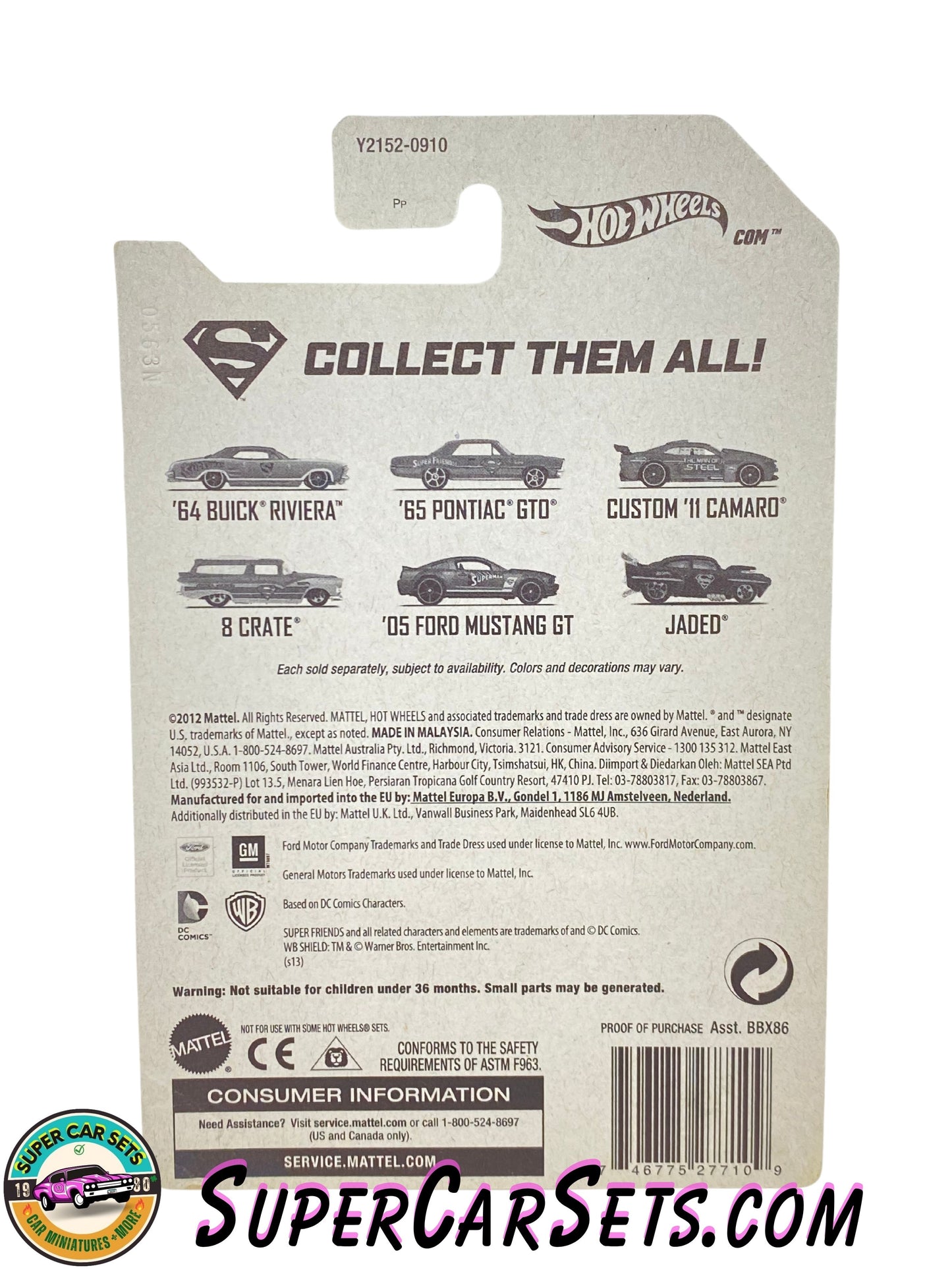 Hot Wheels - Superman series (2/6) - ’65 Pontiac GTO (“Super Friends”) (card aged)