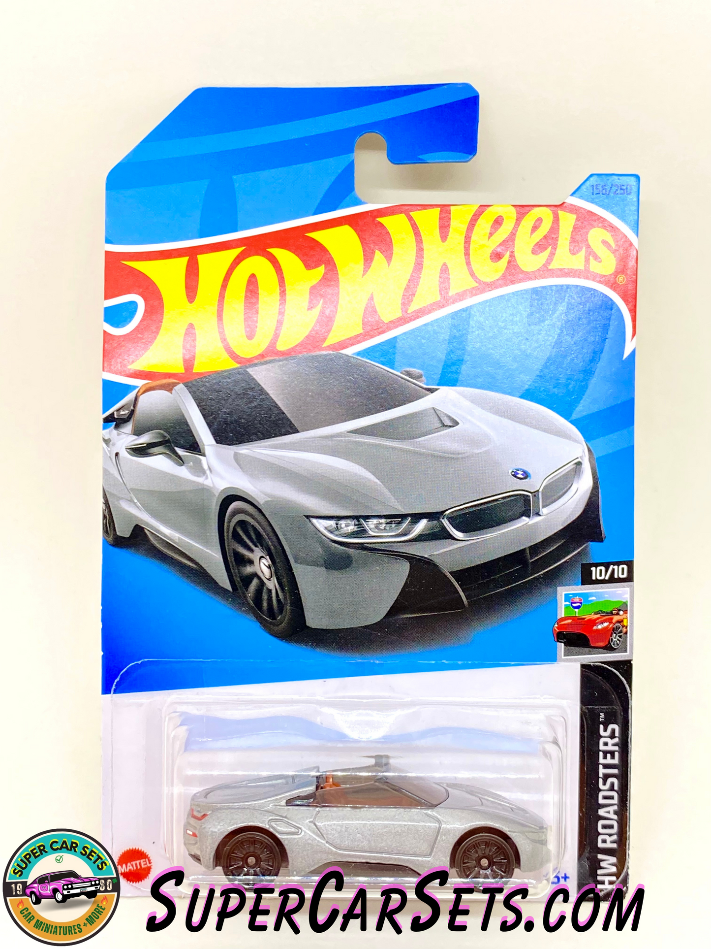 BMW i8 Roadster (silver colour) - Hot Wheels HW Roadsters - 2023 (10/10) (156/250)