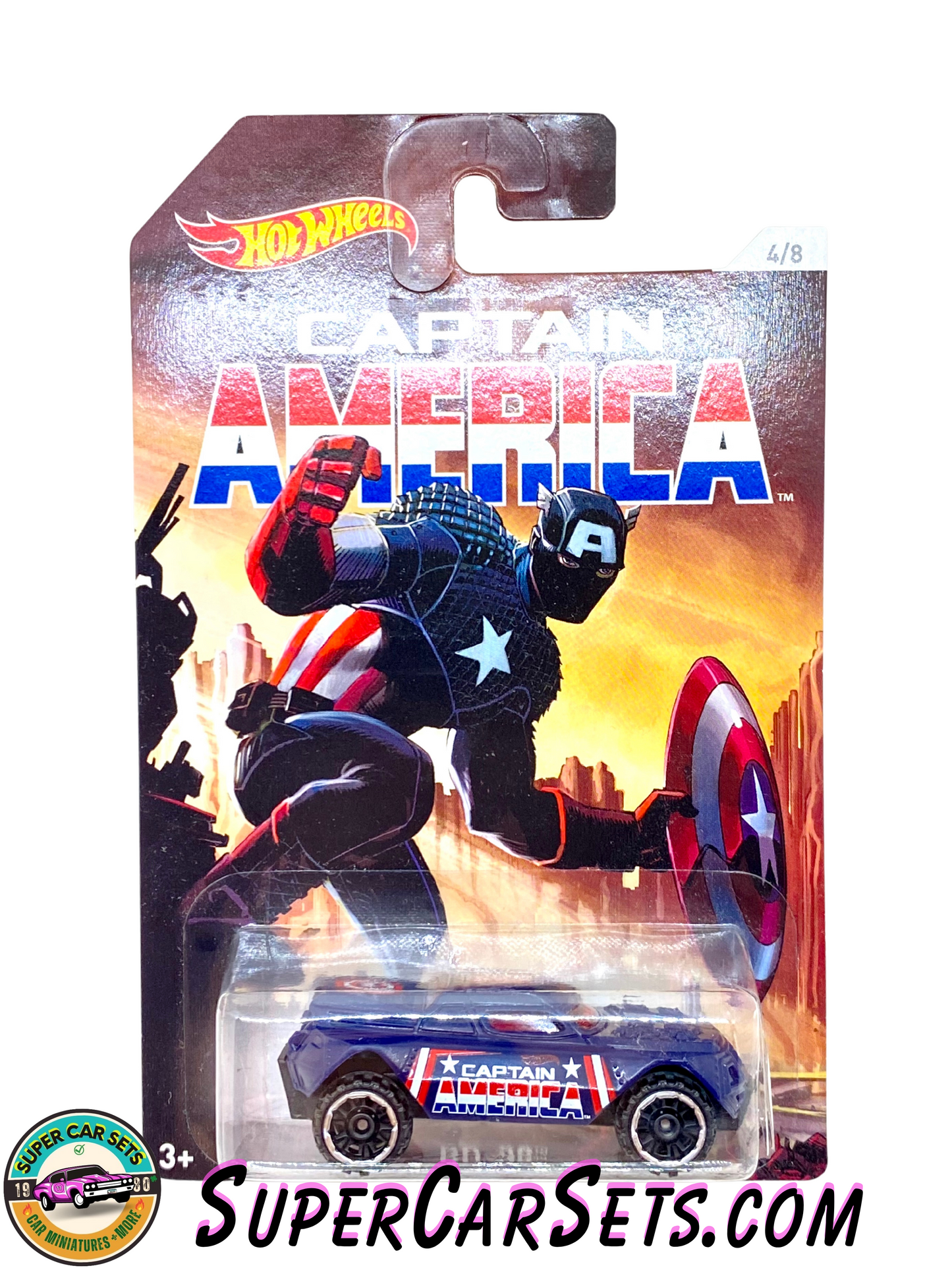 Hot Wheels - Captain America series (4/8) - RD-08 (Captain America) (blister cracked)