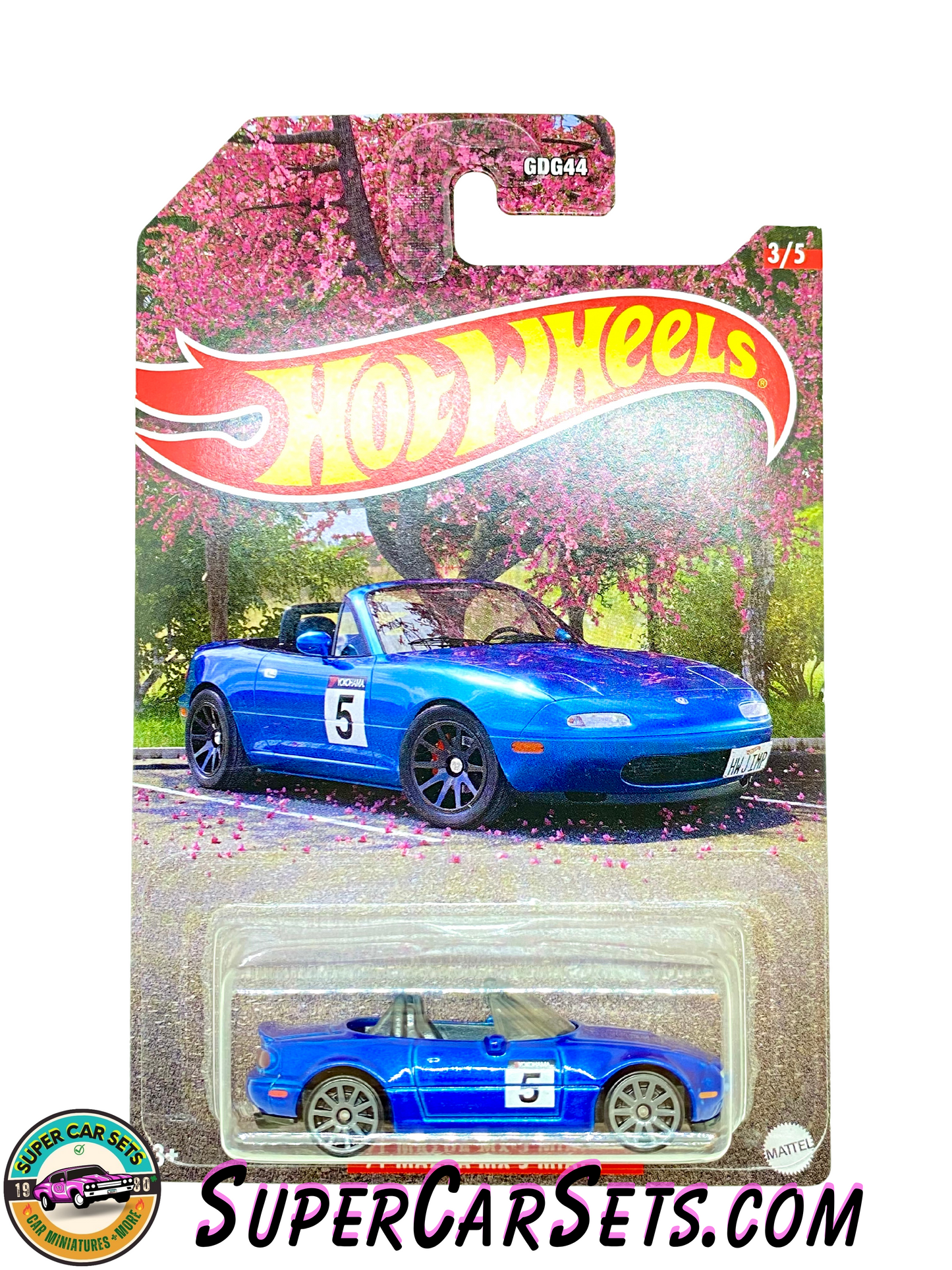 91 Mazda MX-5 Miata (blue colour) - Hot Wheels Japanese Classics 2023 (3/5)