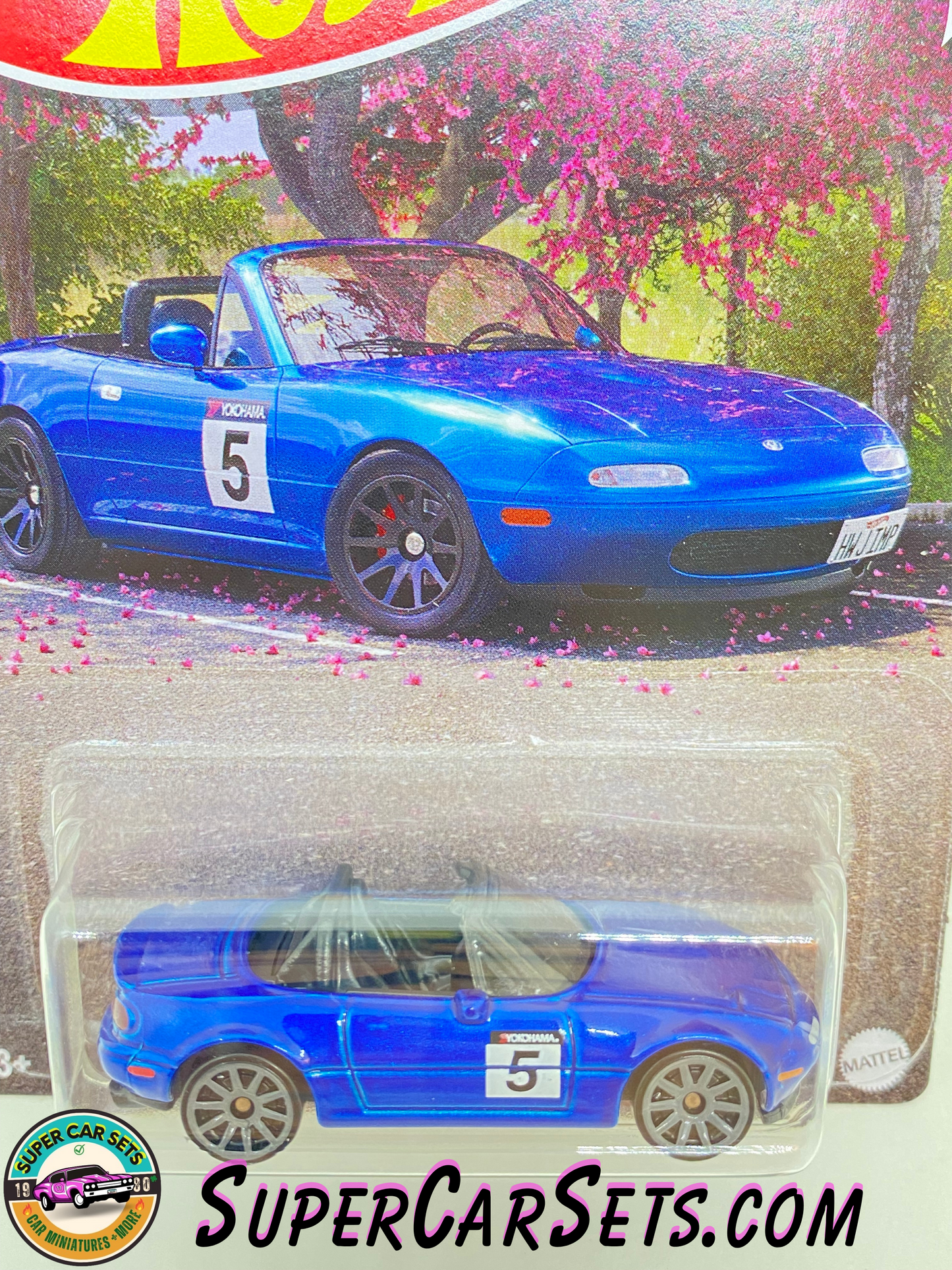 91 Mazda MX-5 Miata (blue colour) - Hot Wheels Japanese Classics 2023 (3/5)