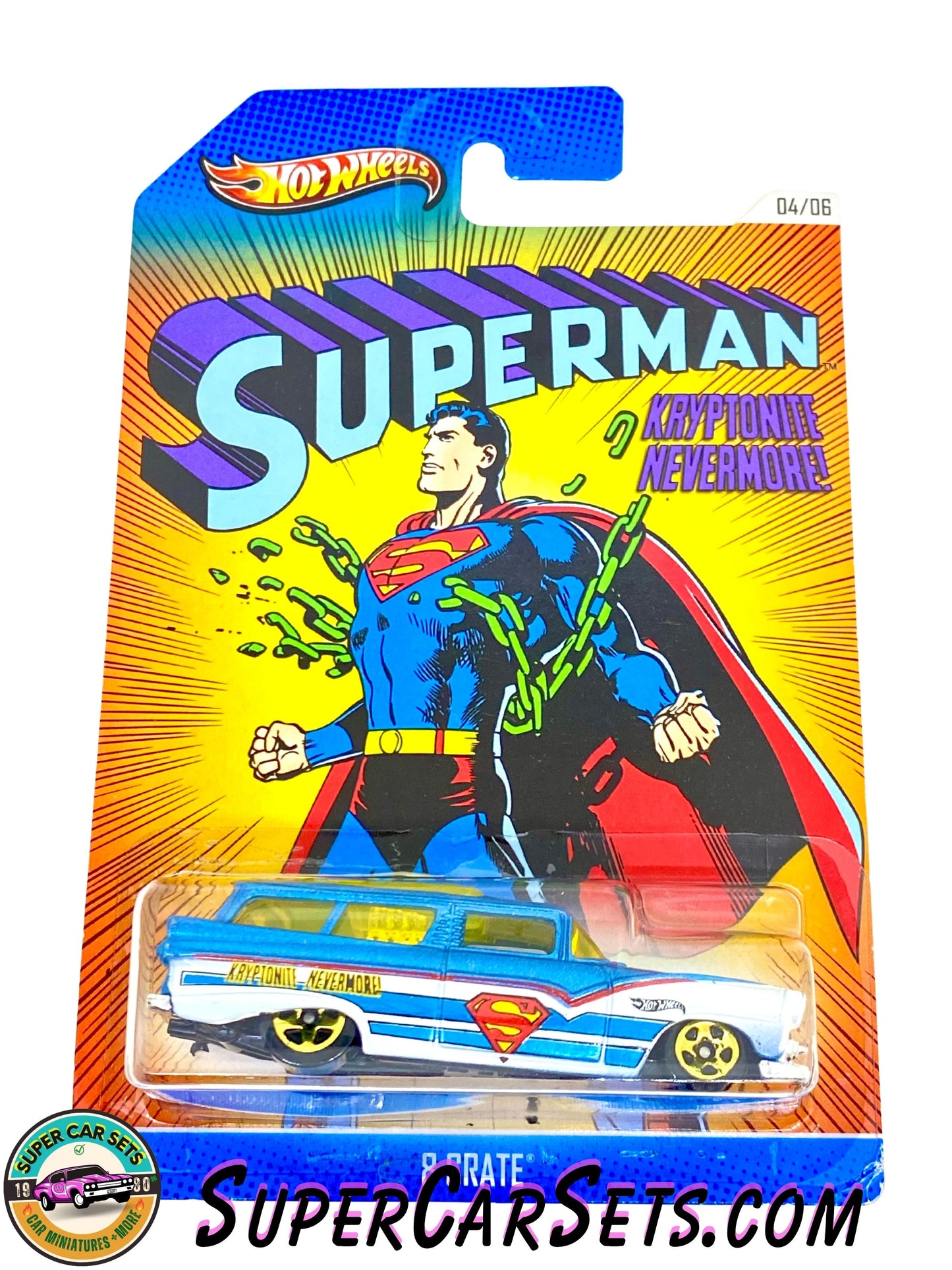 Hot Wheels - Superman series (4/6) - 8 Crate (“Kryptonite Nevermore!”) (card aged)