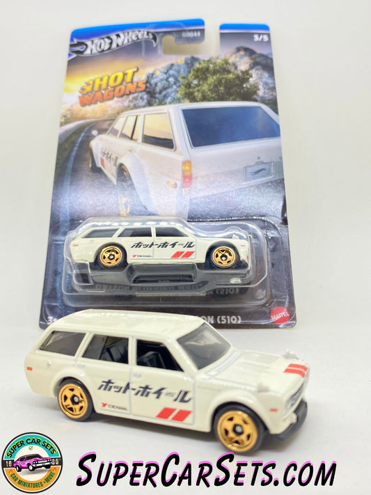 Datsun Bluebird Wagon (510) - Hot Wheels Hot Wagons (3/5) (card slightly bent)