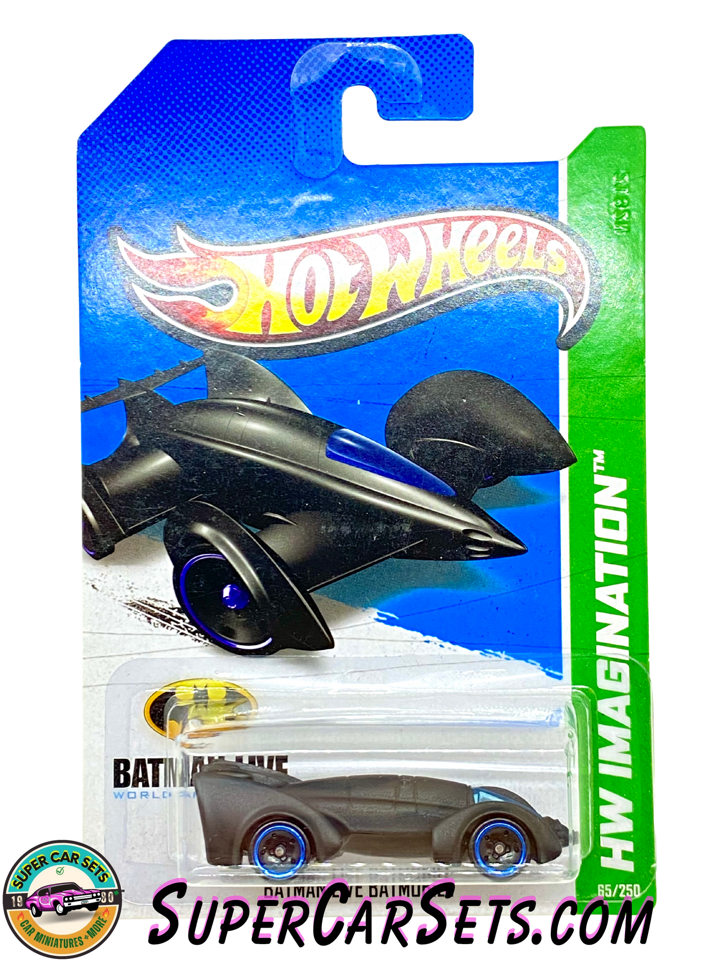 Hot Wheels (VINTAGE) HW Imagination - 2013 (65/250) Batman Live Batmobile (card slightly damaged)