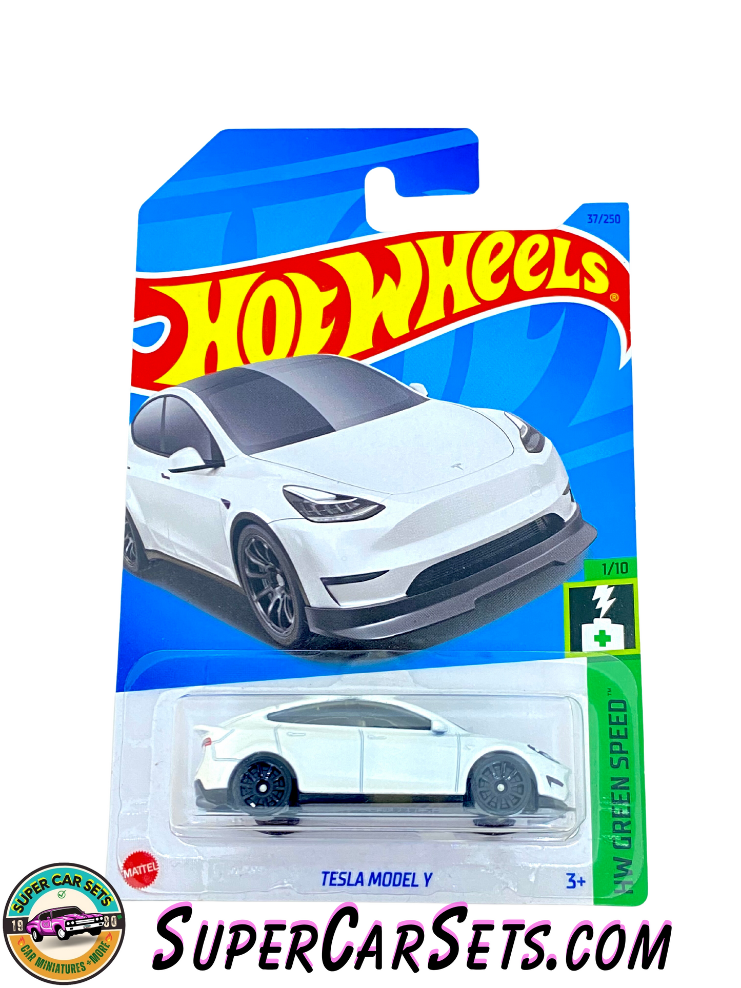 Tesla Model Y (White colour) Hot Wheels HW Green Speed 2023 (1/10) (37/250)