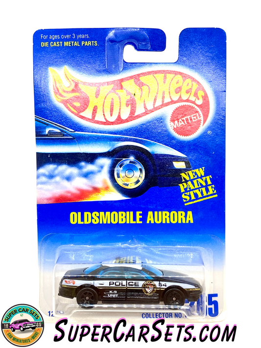 Hot Wheels (VINTAGE) (Year launched 1997) - Oldsmobile Aurora (Police #54) (#265) (#12358)