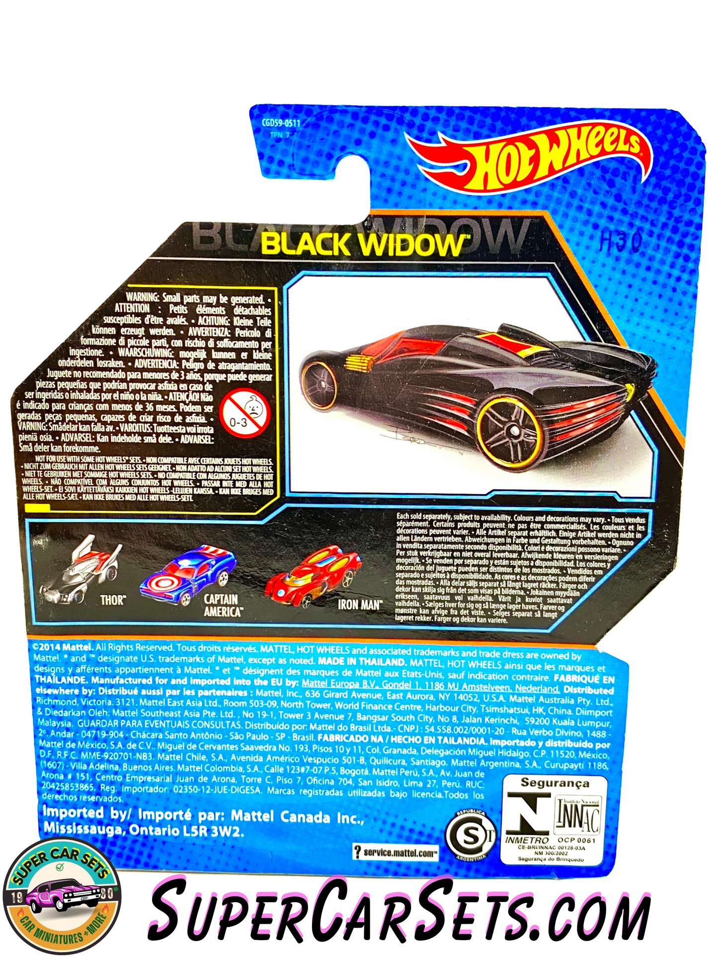 Marvel (#18) Black Widow - Hot Wheels