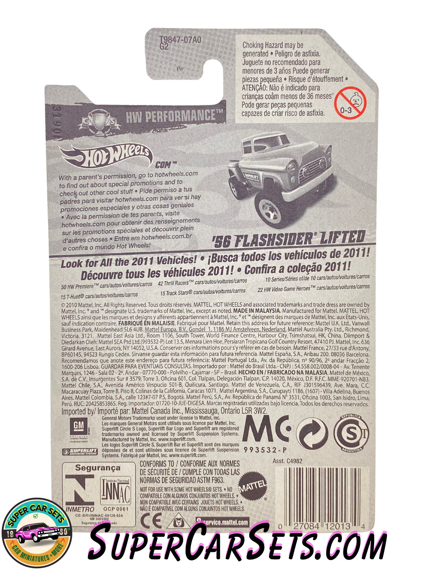 Hot Wheels (VINTAGE) (Year Launched 2011) HW Performance - ’56 Flashsider Lifted (10/10) (140/244) (card slightly bent)