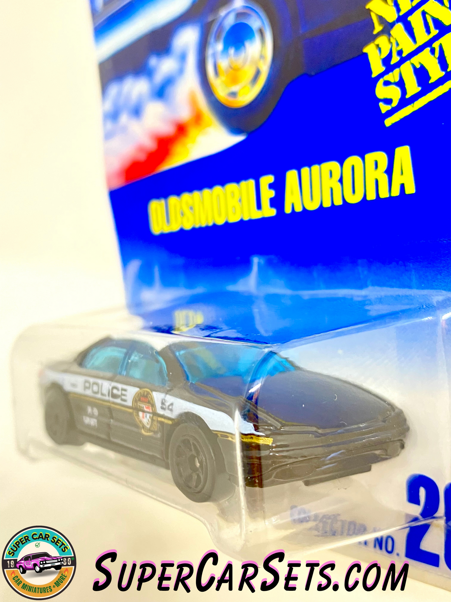 Hot Wheels (VINTAGE) (Year launched 1997) - Oldsmobile Aurora (Police #54) (#265) (#12358)