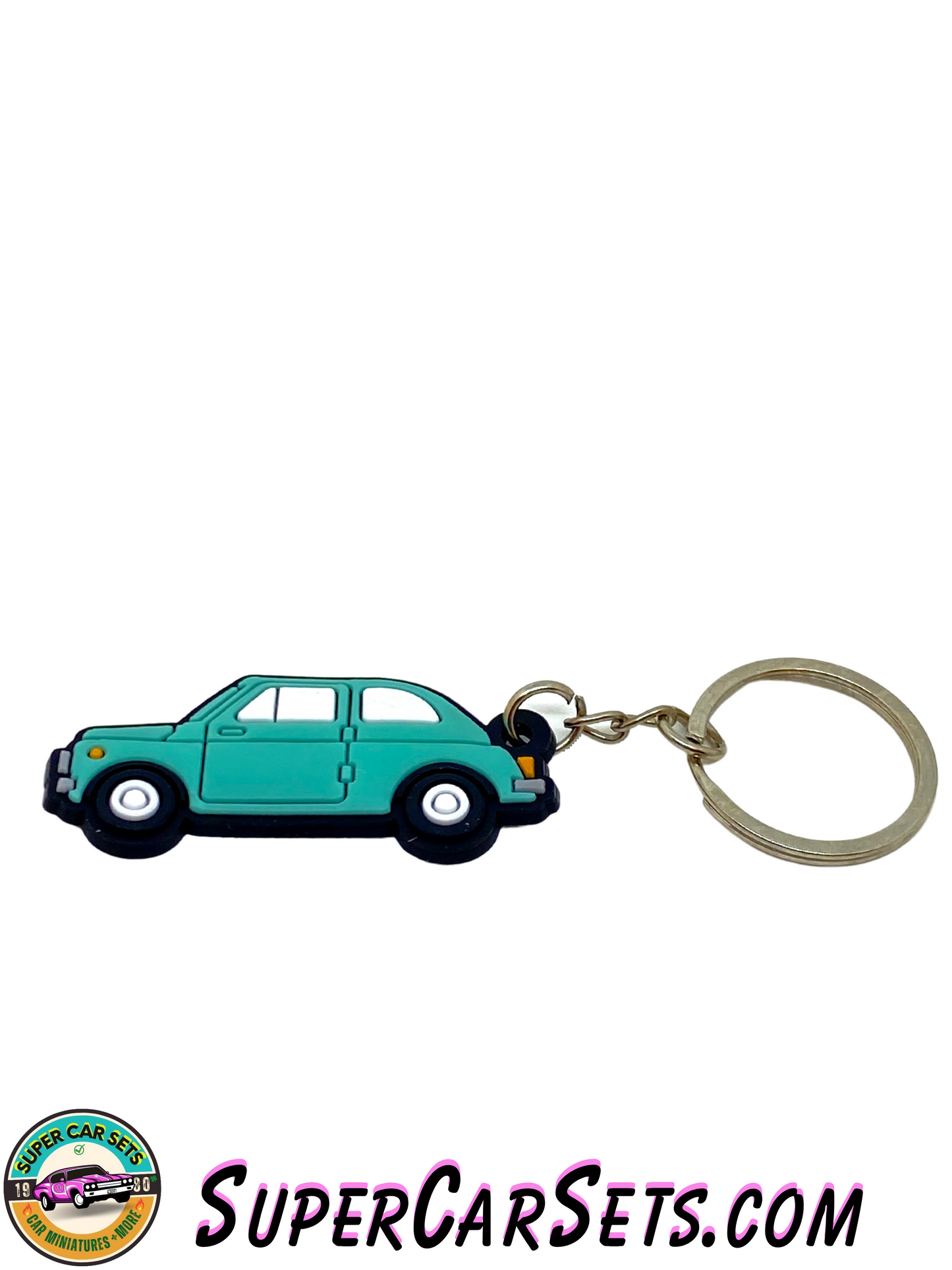 Rubber Keychain car - green colour