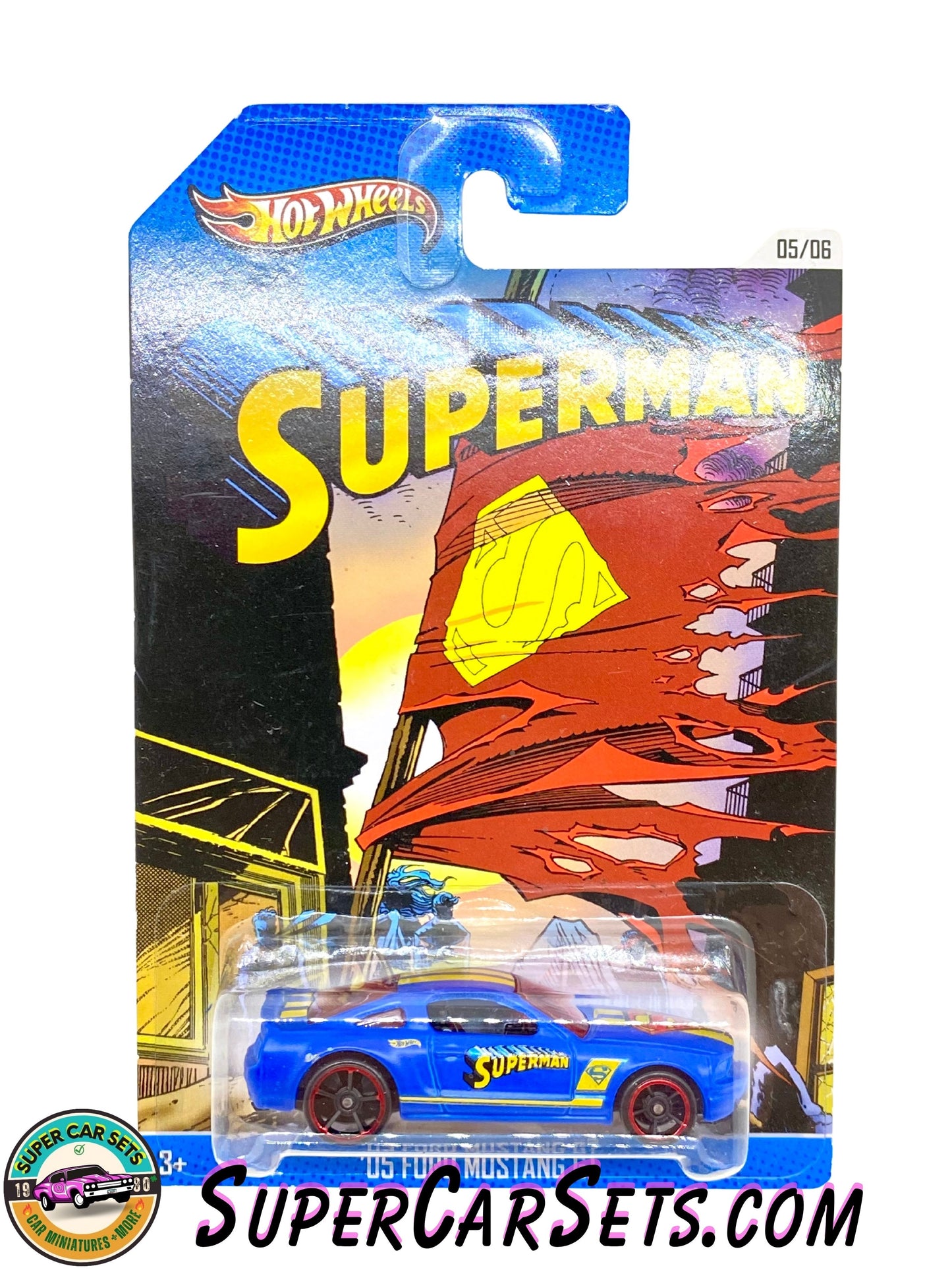 Hot Wheels - Superman series (5/6) - ’05 Ford Mustang GT (“Superman”) (card aged)