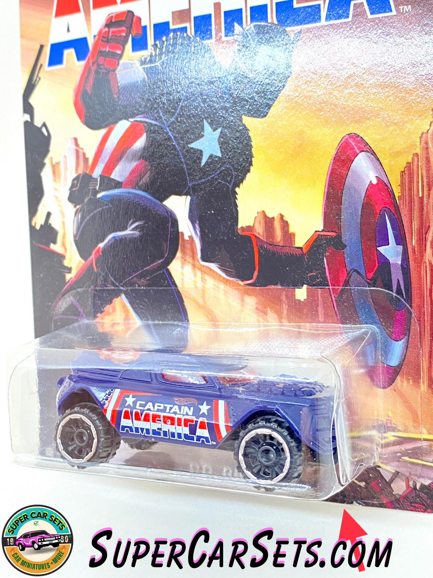 Hot Wheels - Captain America series (4/8) - RD-08 (Captain America) (blister cracked)