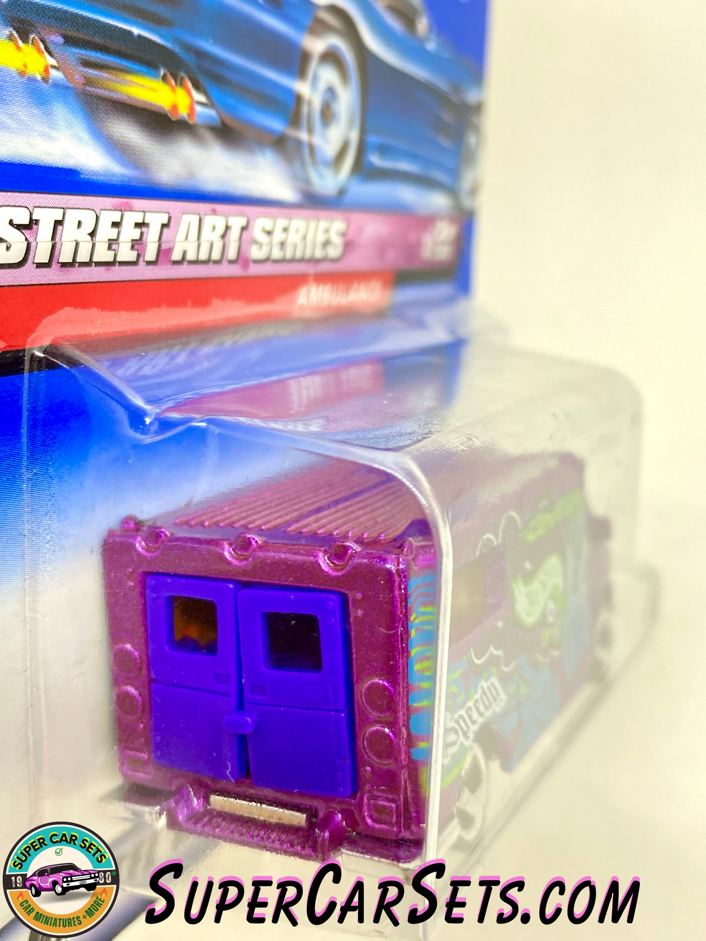 Hot Wheels (VINTAGE) (Year launched 1998) - Street Art Series (3/4) - Ambulance (#21110) (Card slightly damaged)