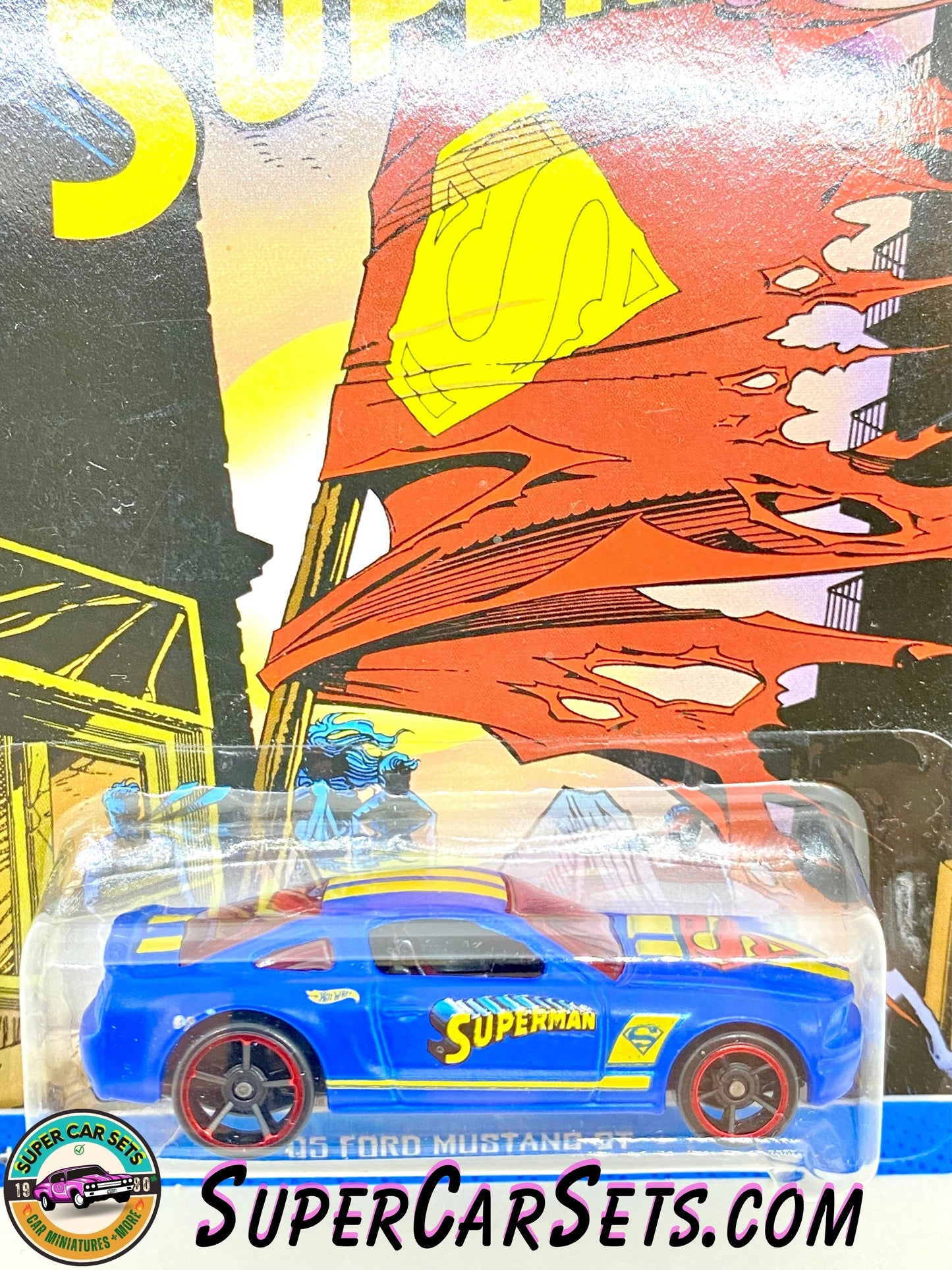 Hot Wheels - Superman series (5/6) - ’05 Ford Mustang GT (“Superman”) (card aged)