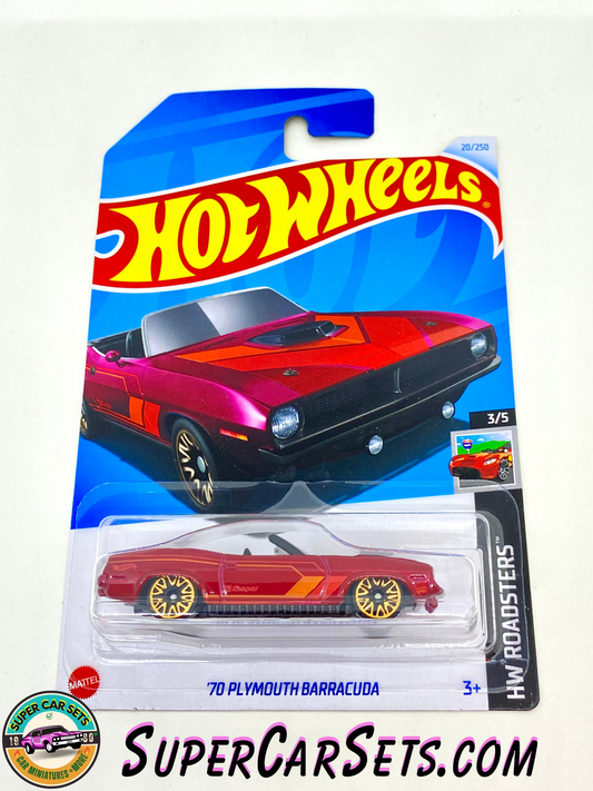 70 Plymouth Barracuda (red colour) - Hot Wheels HW Roadsters - 2024 (3/5) (20/250) (Copy)