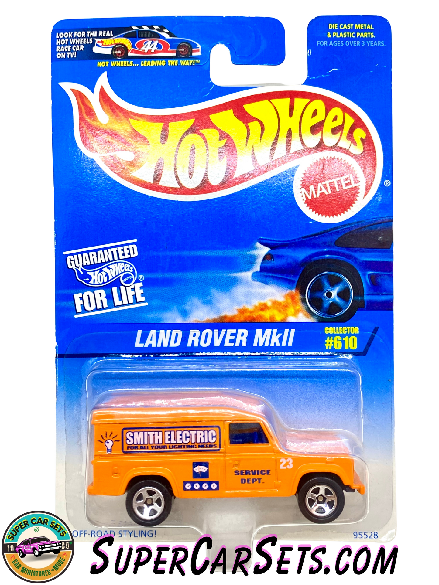 Hot Wheels (VINTAGE) (Year launched 1997) - Off-Road Styling! - Land Rover MkII (#610) (#95528) (aged card)