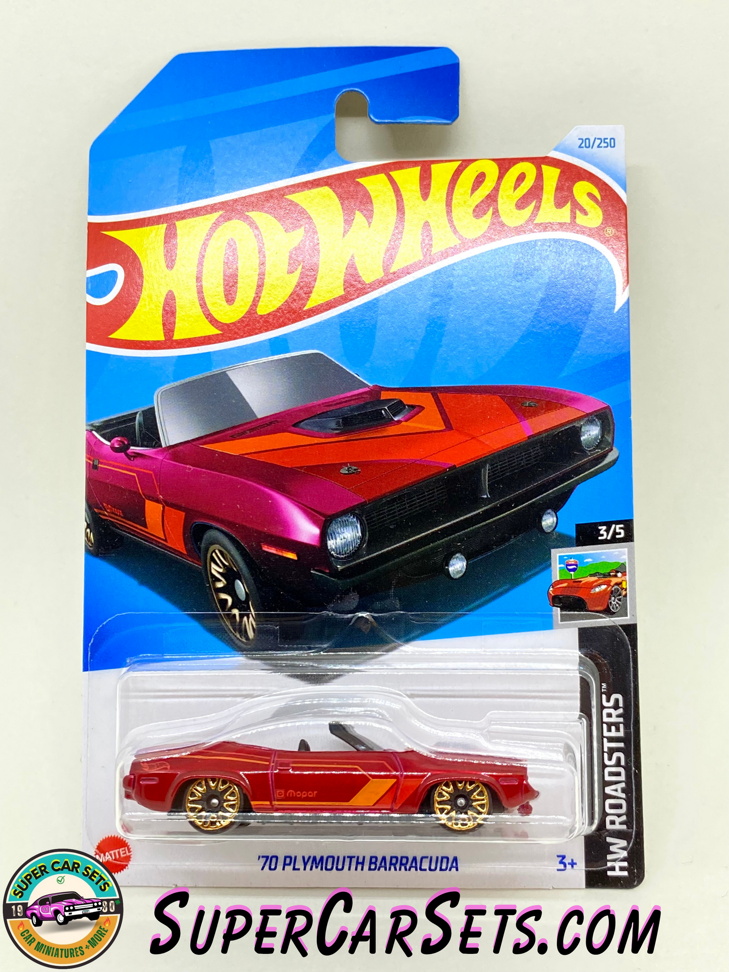 70 Plymouth Barracuda (red colour) - Hot Wheels HW Roadsters - 2024 (3/5) (20/250) (Copy)