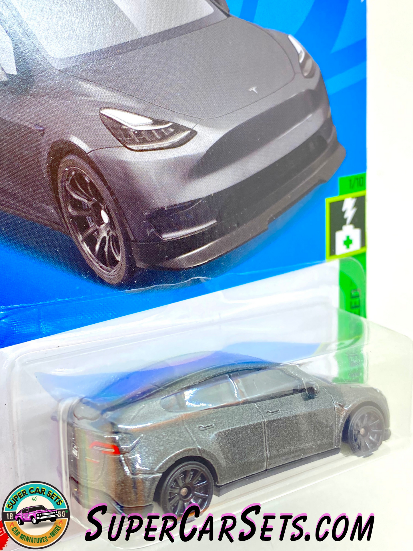 Tesla Model Y (Dark Gray colour) Hot Wheels HW Green Speed 2023 (1/10) (37/250)