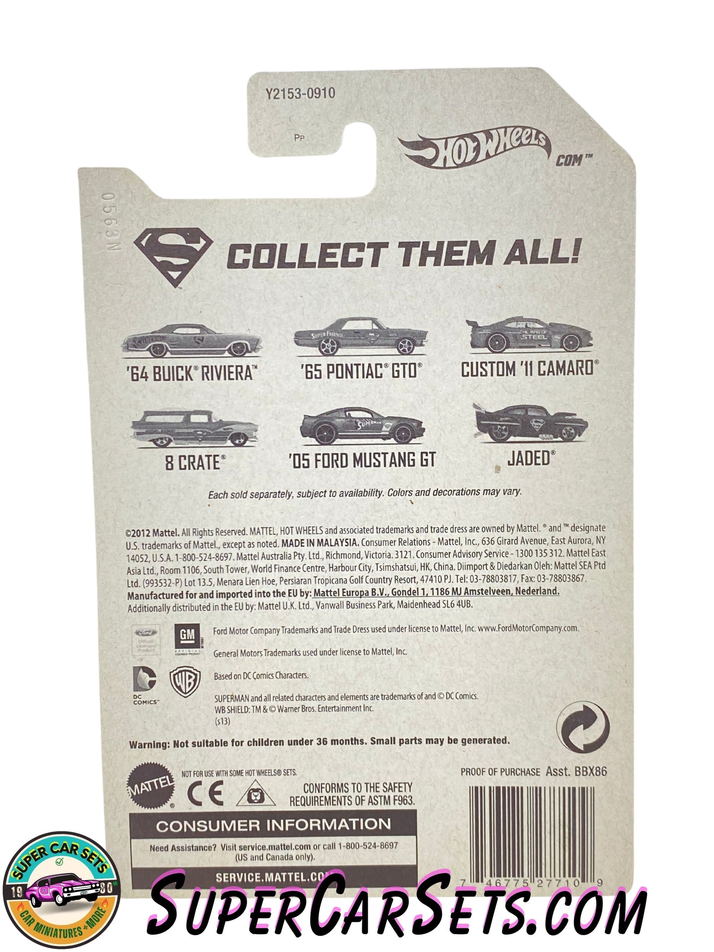 Hot Wheels - Superman series (5/6) - ’05 Ford Mustang GT (“Superman”) (card aged)