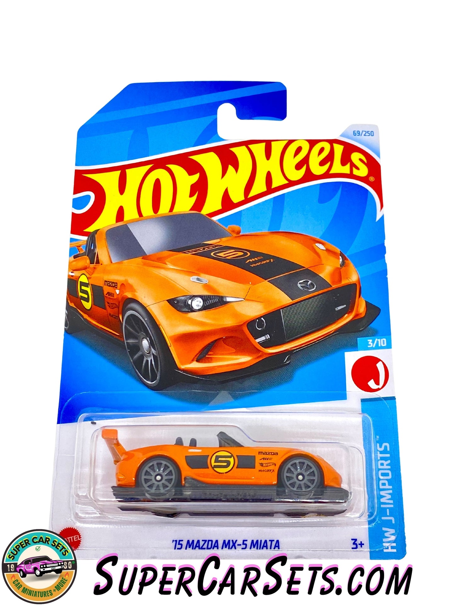 15 Mazda MX-5 Miata (orange colour) - Hot Wheels HW J-Imports - 2024 (3/10) (69/250)