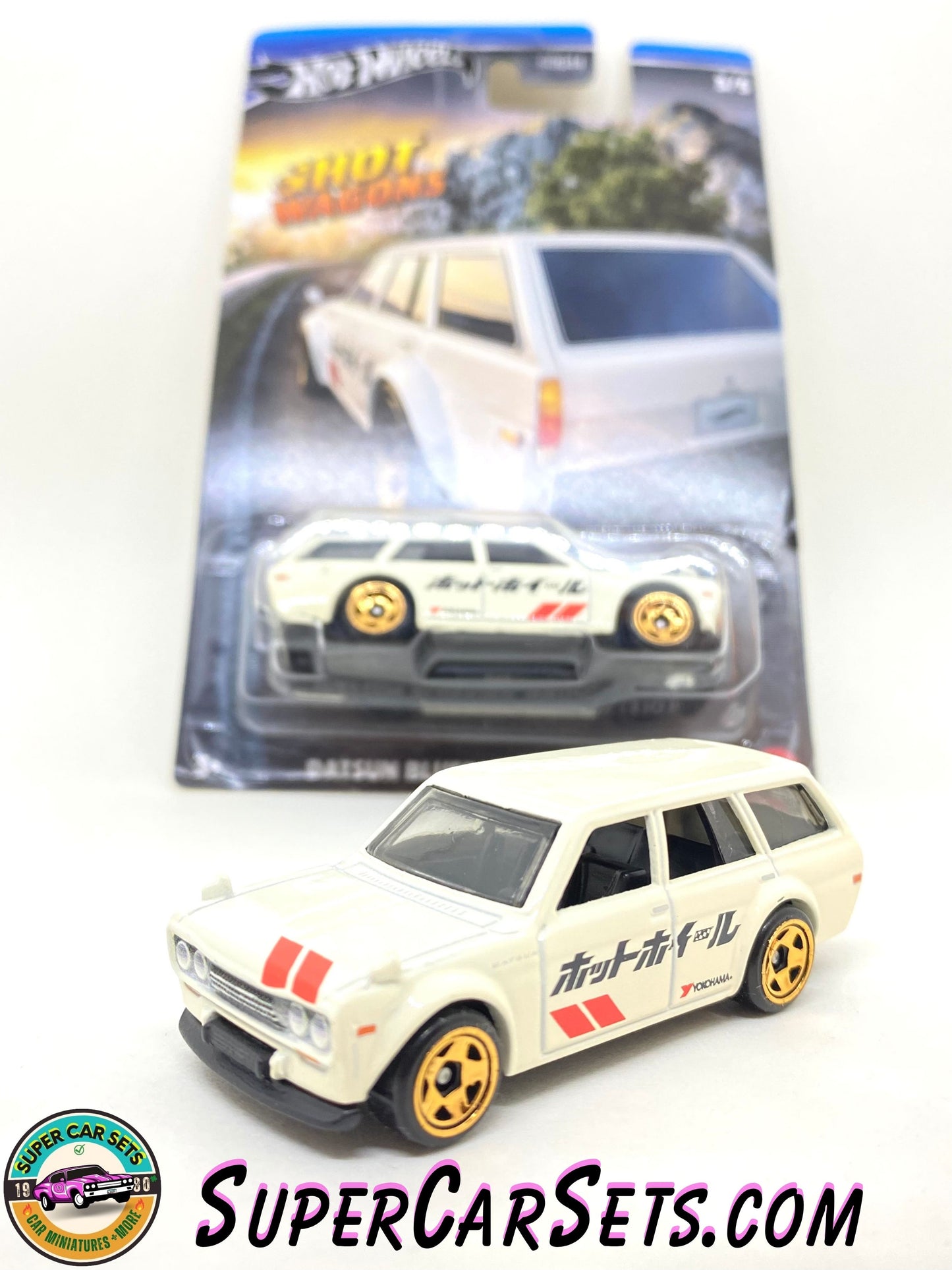 Datsun Bluebird Wagon (510) - Hot Wheels Hot Wagons (3/5) (card slightly bent)