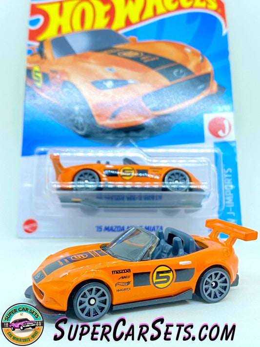 15 Mazda MX-5 Miata (orange colour) - Hot Wheels HW J-Imports - 2024 (3/10) (69/250)