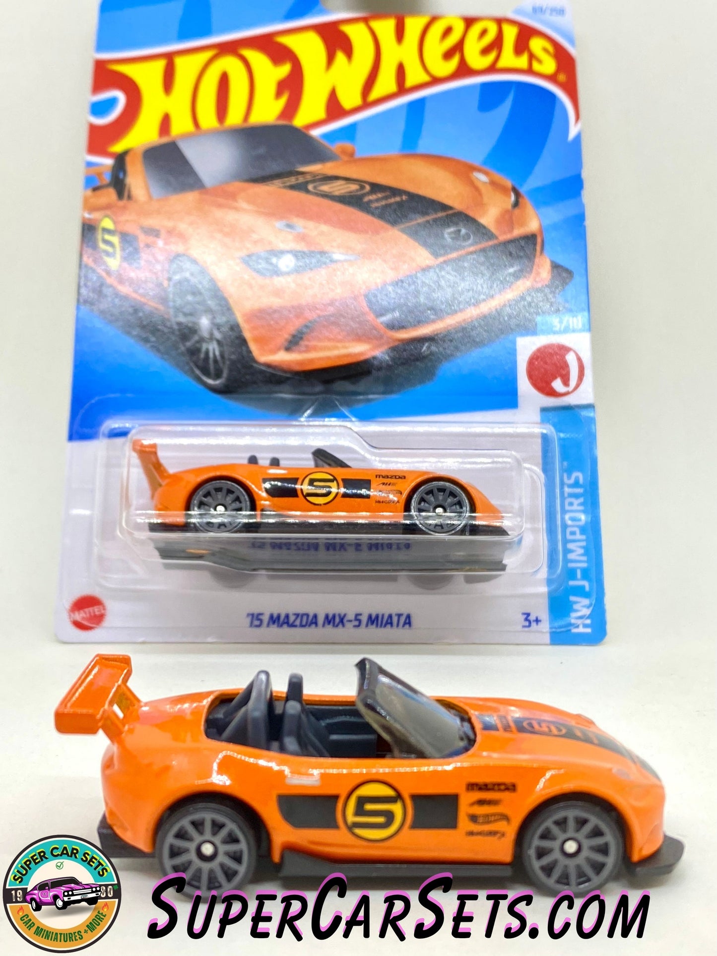 15 Mazda MX-5 Miata (orange colour) - Hot Wheels HW J-Imports - 2024 (3/10) (69/250)