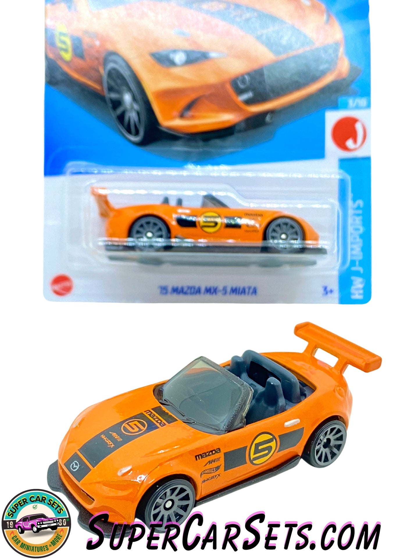 15 Mazda MX-5 Miata (orange colour) - Hot Wheels HW J-Imports - 2024 (3/10) (69/250)