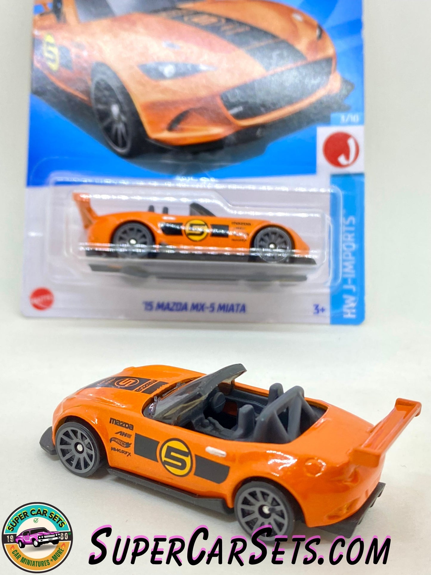 15 Mazda MX-5 Miata (orange colour) - Hot Wheels HW J-Imports - 2024 (3/10) (69/250)