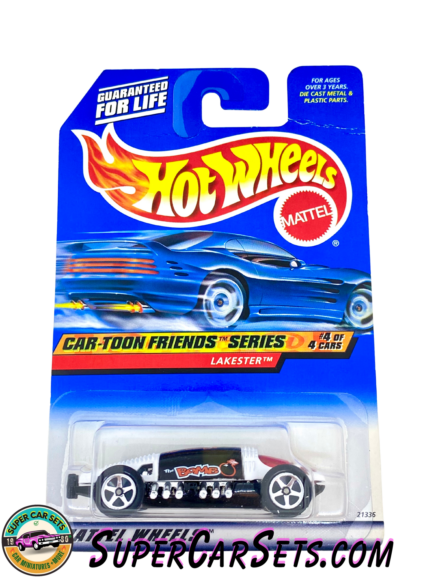 Hot Wheels (VINTAGE) (Year launched 1999) - Car-Toon Friends Series (4/4) (#21336) - Lakester (card bent)