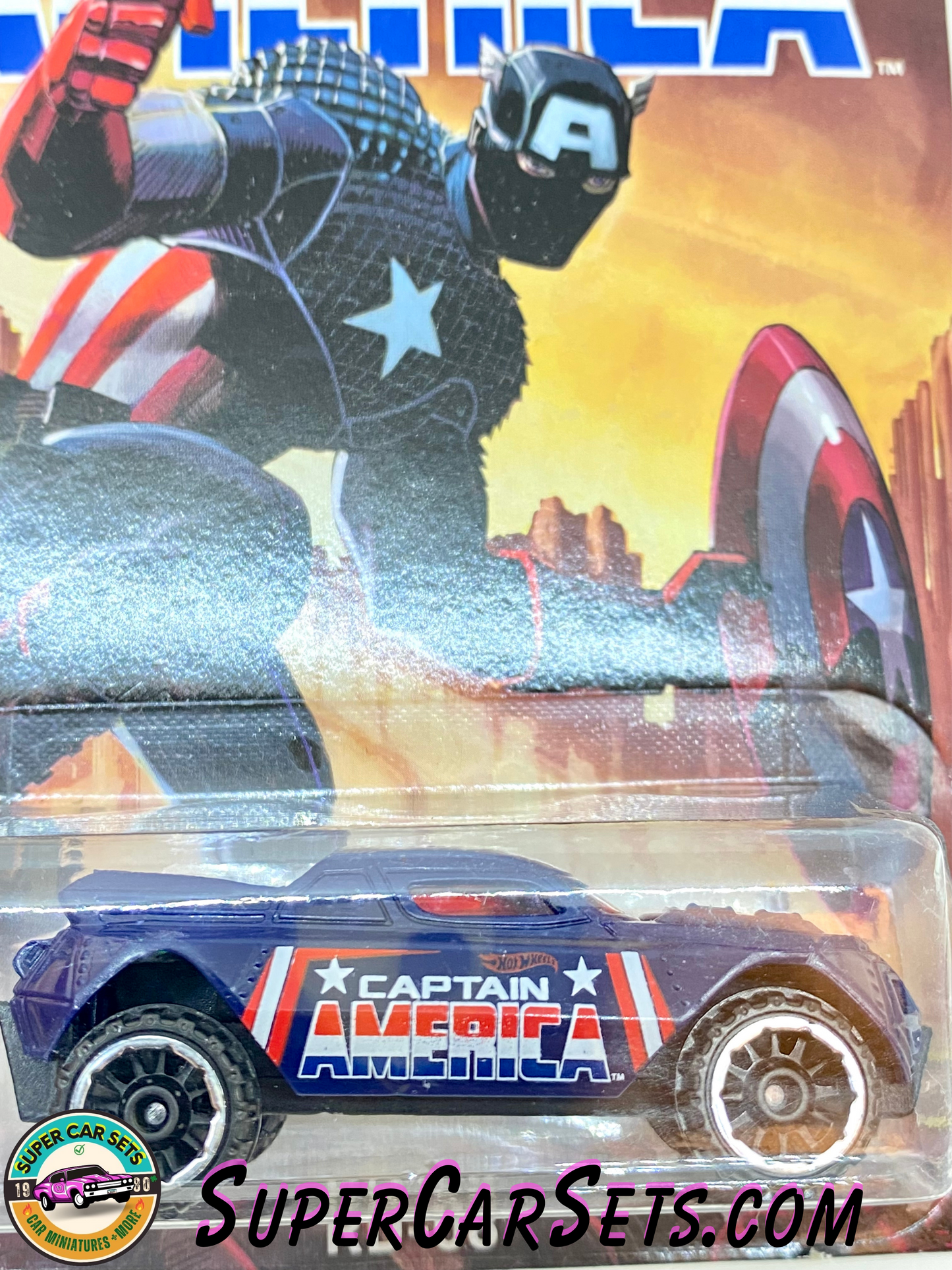 Hot Wheels - Captain America series (4/8) - RD-08 (Captain America) (blister cracked)