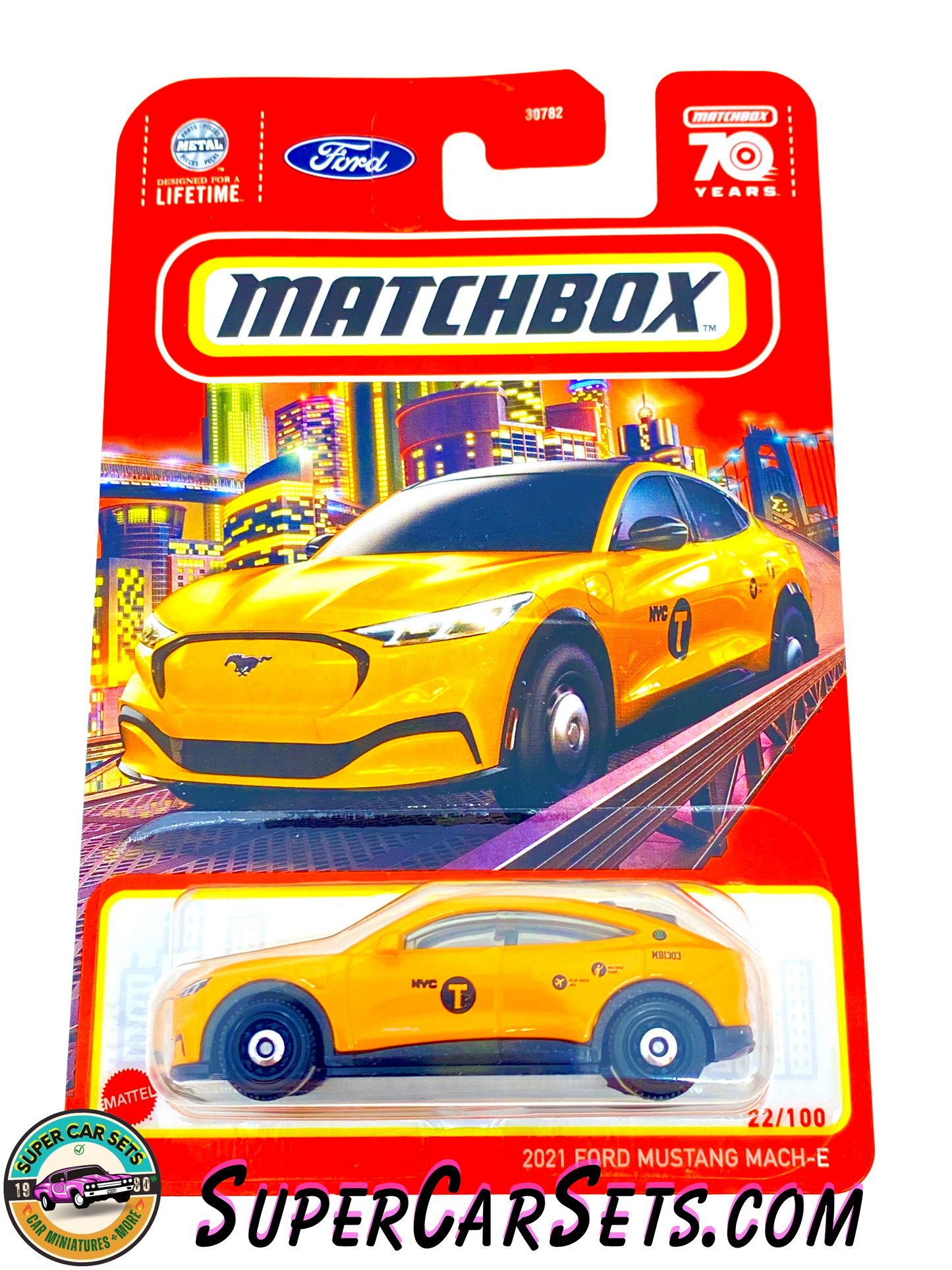 2021 Ford Mustang Mach-E (orange colour) - Matchbox