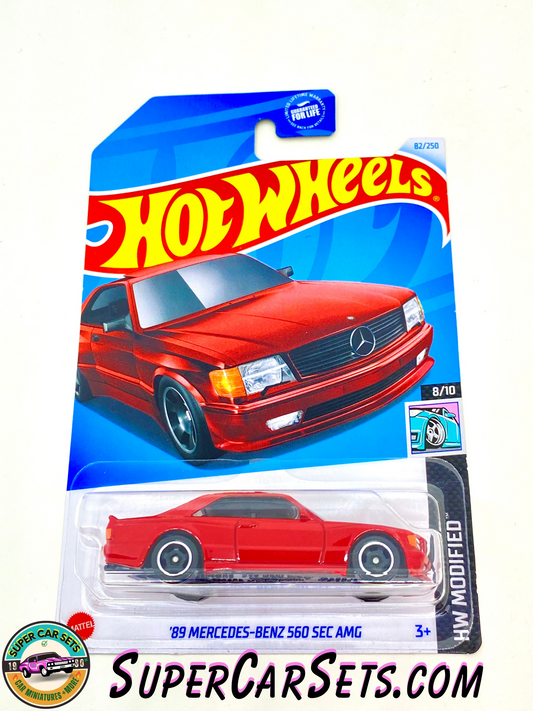 89 Mercedes-Benz 560 SEC AMG (red colour) - Hot Wheels HW Modified - 2024 (8/10) (82/250)