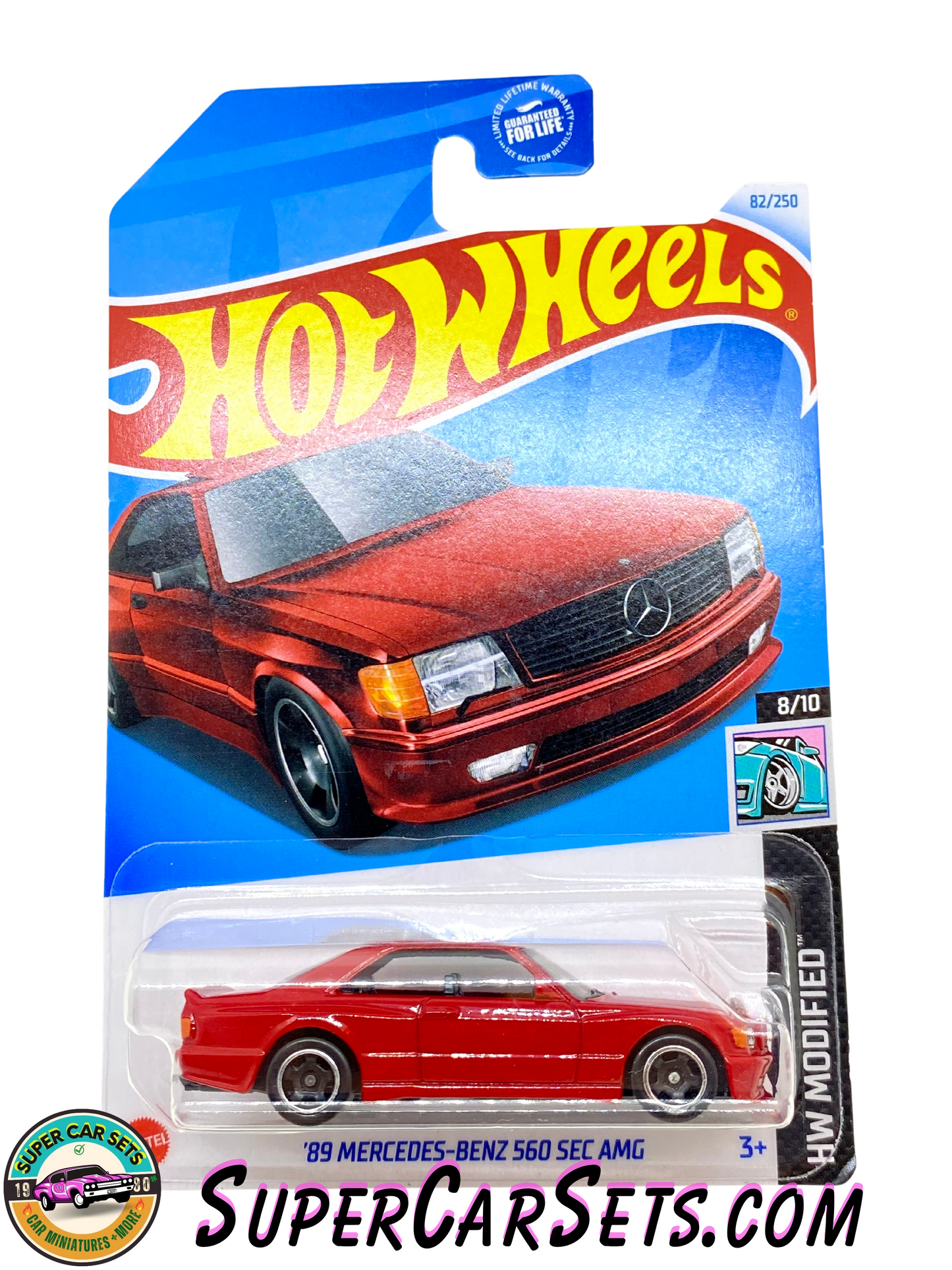 89 Mercedes-Benz 560 SEC AMG (red colour) - Hot Wheels HW Modified - 2024 (8/10) (82/250)