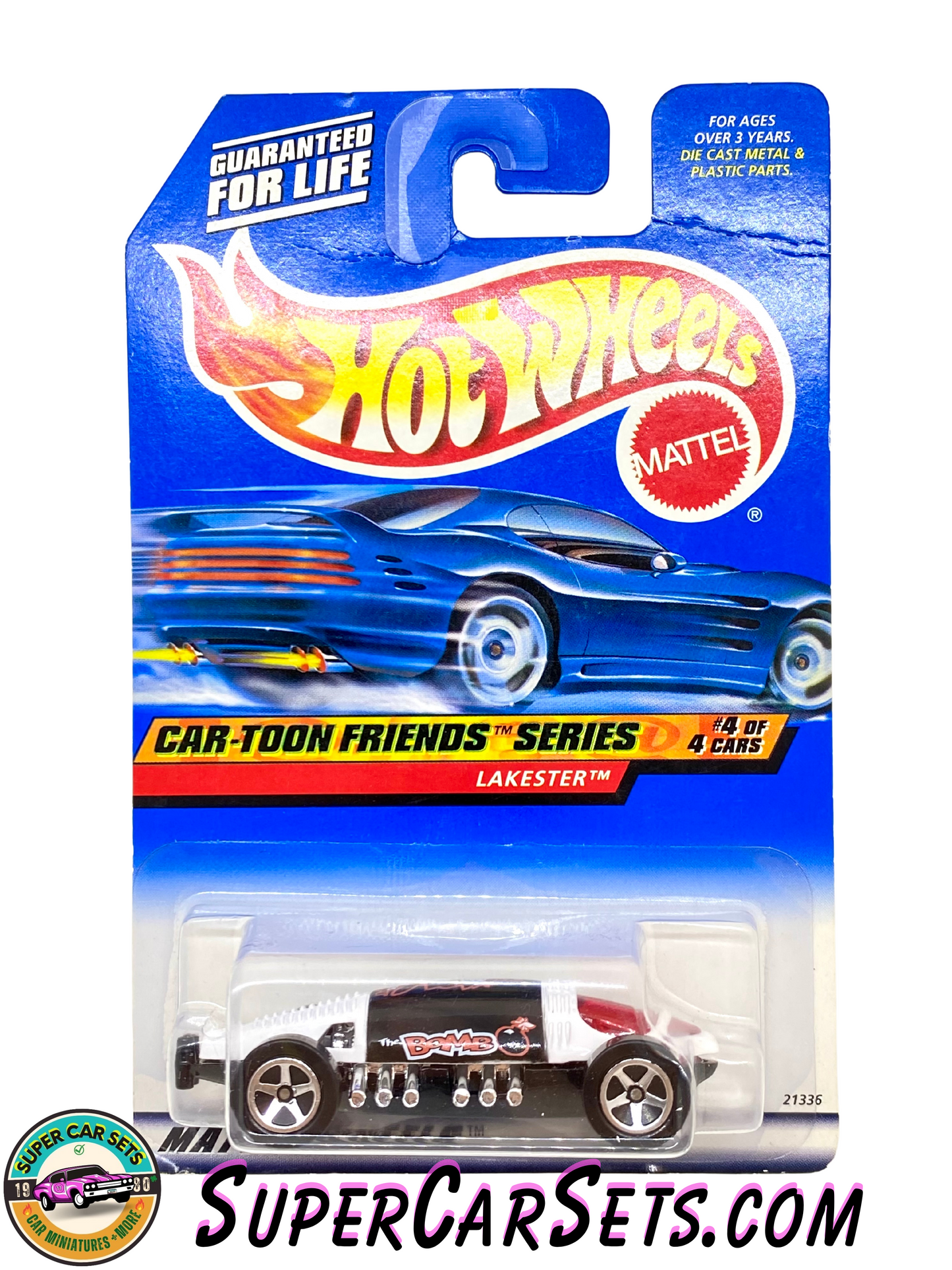 Hot Wheels (VINTAGE) (Year launched 1999) - Car-Toon Friends Series (4/4) (#21336) - Lakester (card bent)