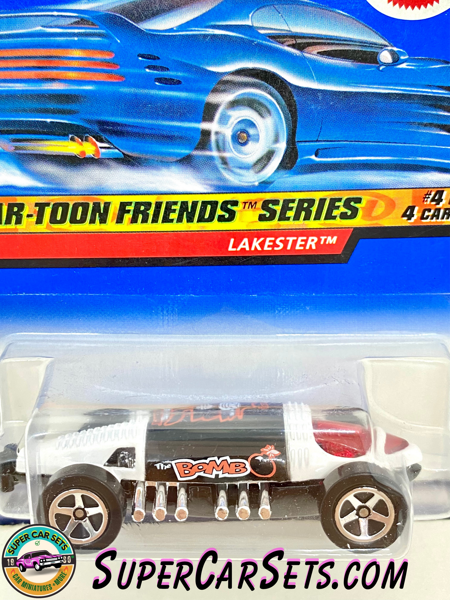 Hot Wheels (VINTAGE) (Year launched 1999) - Car-Toon Friends Series (4/4) (#21336) - Lakester (card bent)