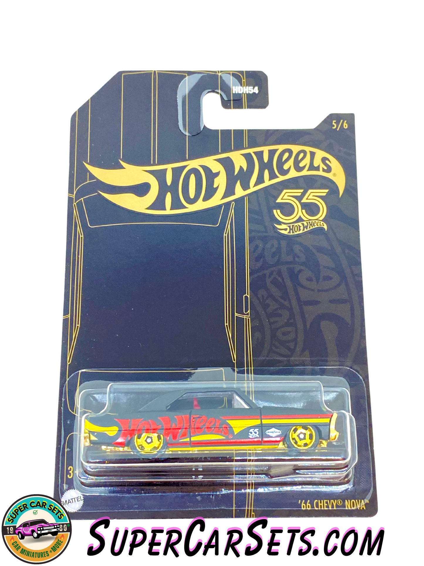 Hot Wheels 55th Anniversary - Golden Black Red - 5/6 - ’66 Chevy Nova