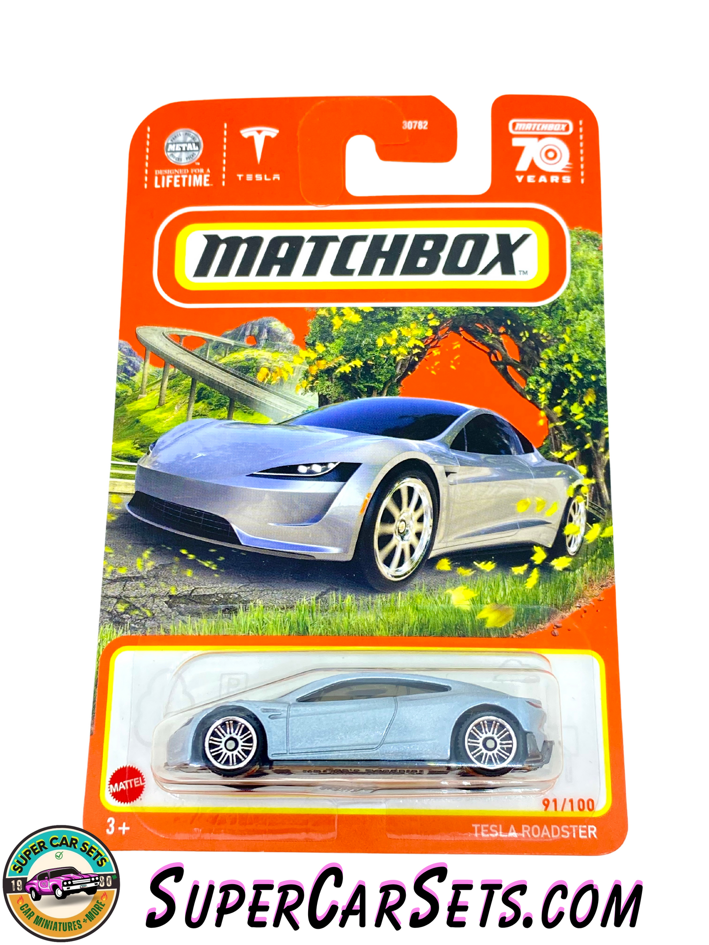 Tesla Roadster (silver colour) - (91/100) - Matchbox