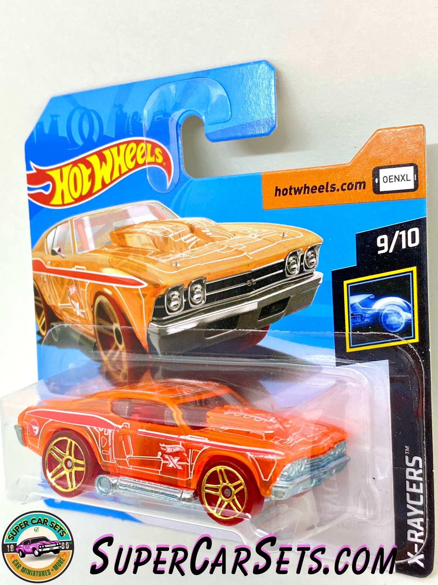 TREASURE HUNT - Hot Wheels X-Raycers - 2019 (9/10) (60/250) - ’69 Chevelle (short card)