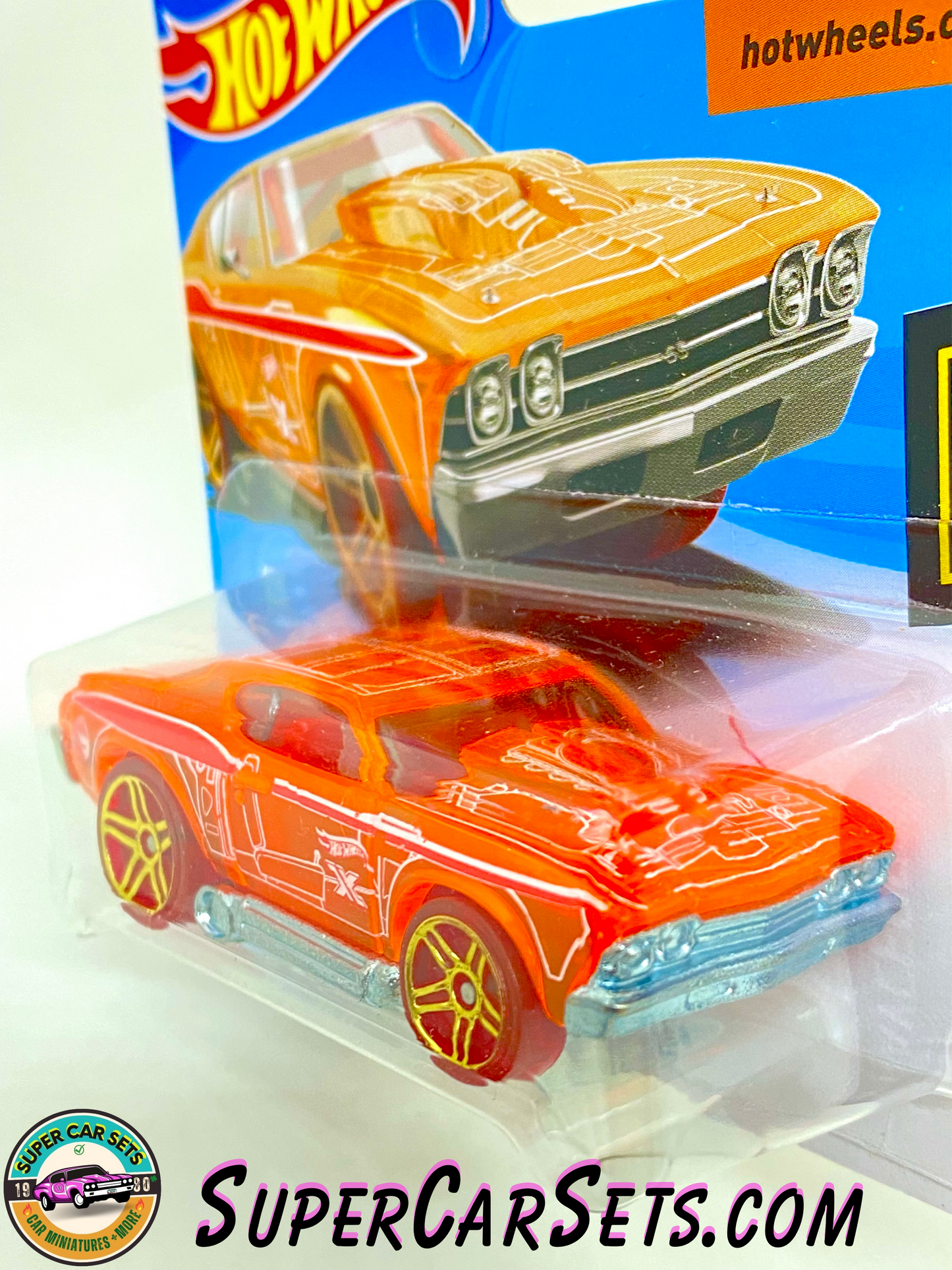 TREASURE HUNT - Hot Wheels X-Raycers - 2019 (9/10) (60/250) - ’69 Chevelle (short card)