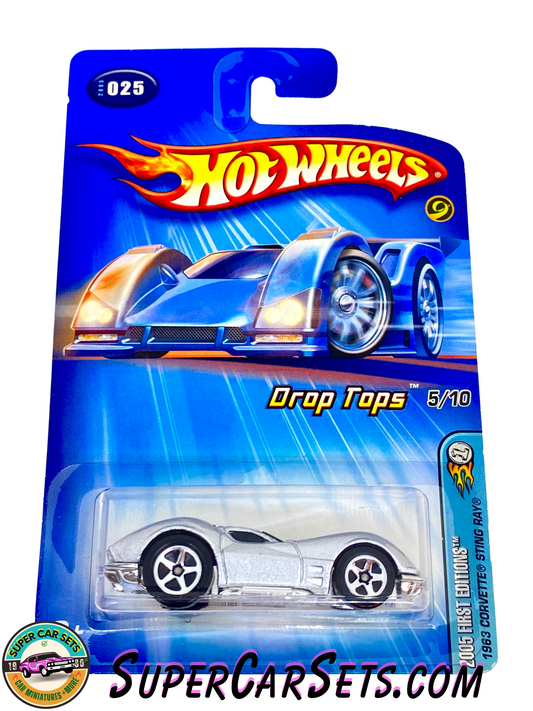 Hot Wheels (VINTAGE)  (Year launched 2005) - 2005 First Editions - Drop Tops (5/10) (#G6695) - 1963 Corvette Sting Ray