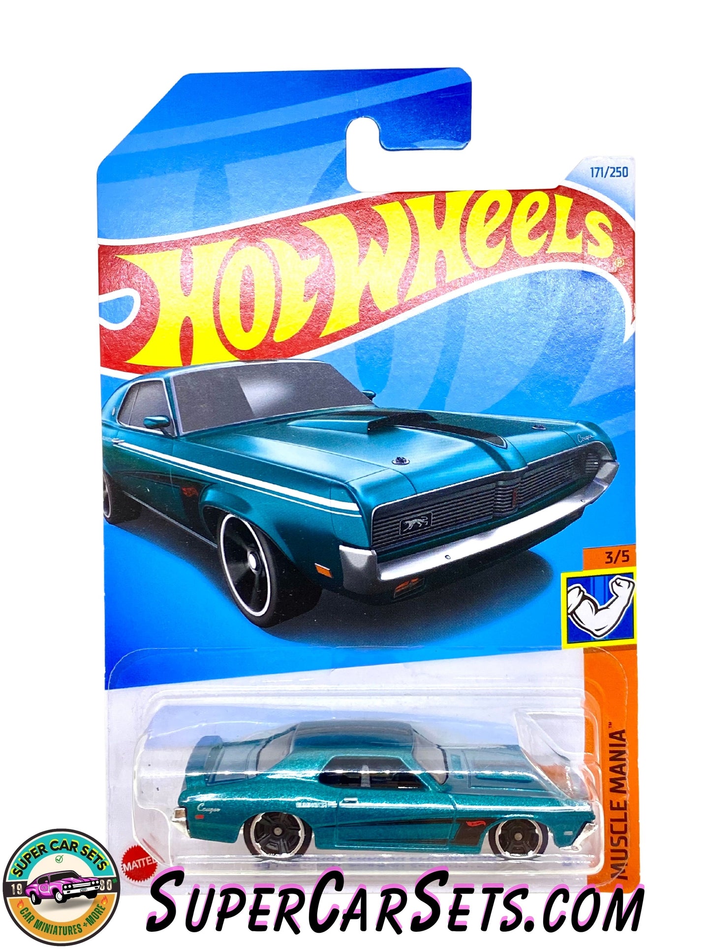 69 Mercury Cougar Eliminator (green/blue-ish colour) - Hot Wheels Muscle Mania 2024 (3/5) (171/250)