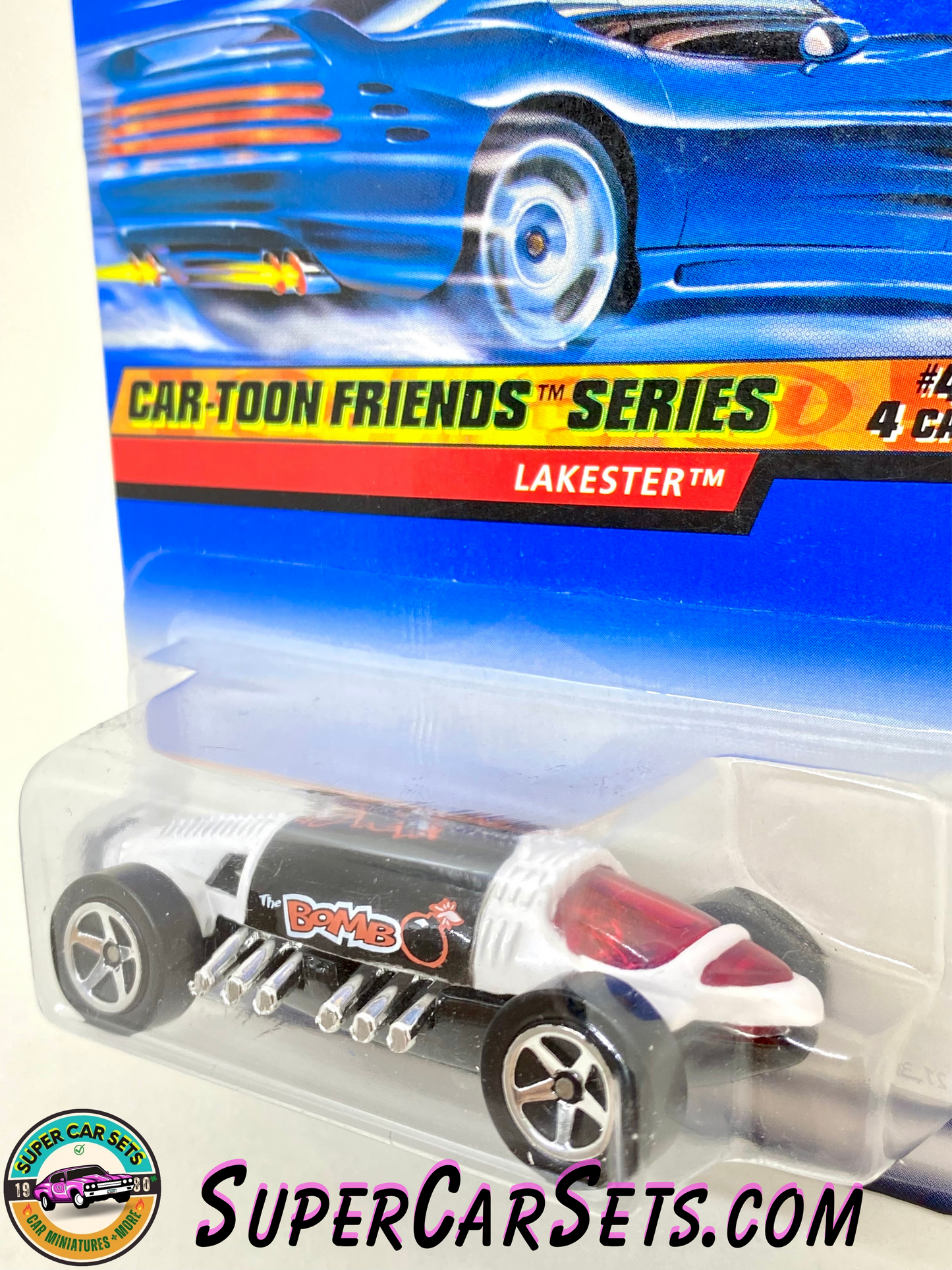 Hot Wheels (VINTAGE) (Year launched 1999) - Car-Toon Friends Series (4/4) (#21336) - Lakester (card bent)