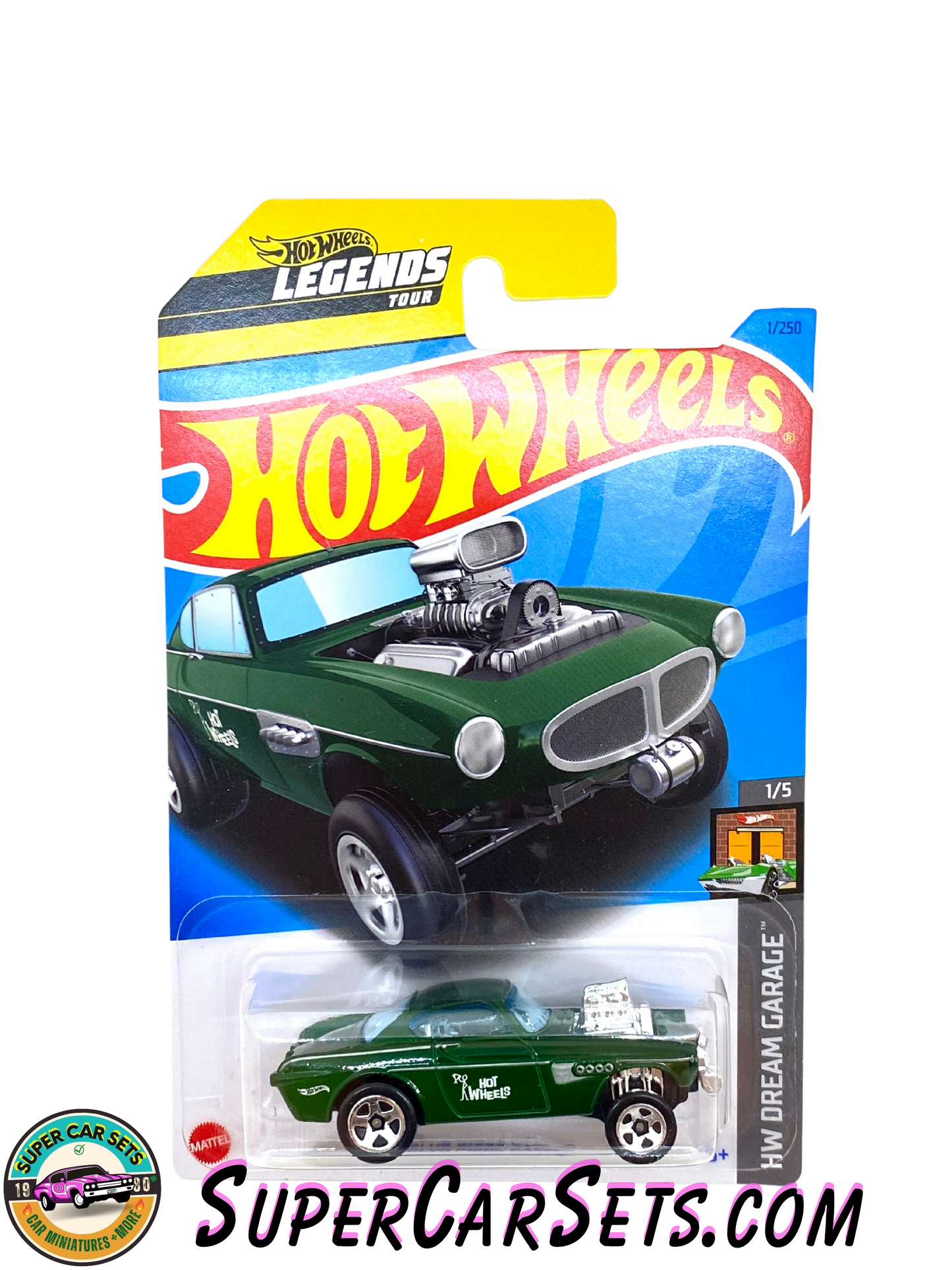 Volvo P1800 Gasser (dark green) - Hot Wheels - HW Dream Garage (1/5) (1/250)