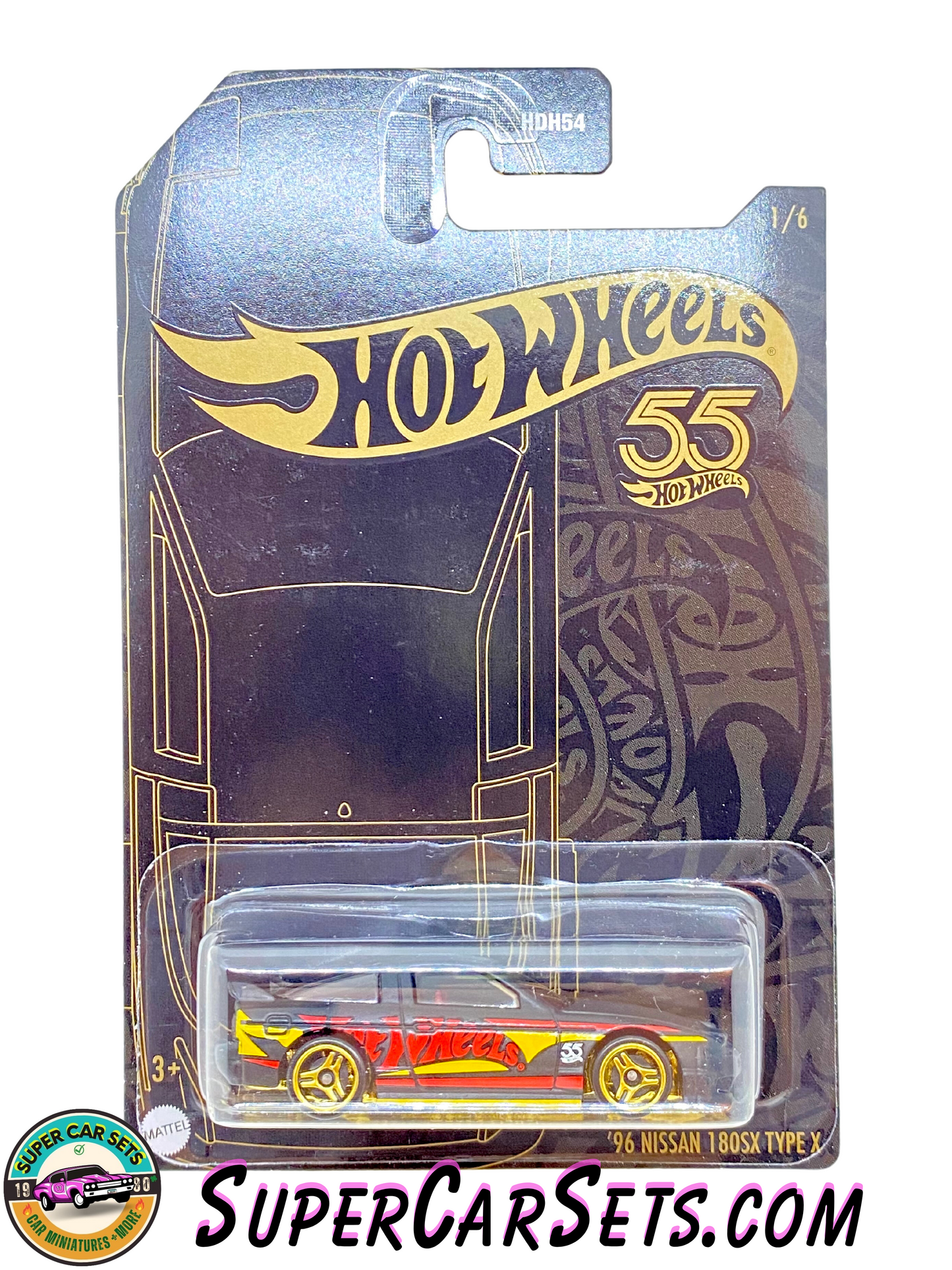 Hot Wheels 55th Anniversary - Golden Black Red - 1/6 - ’96 Nissan 180SX Type X