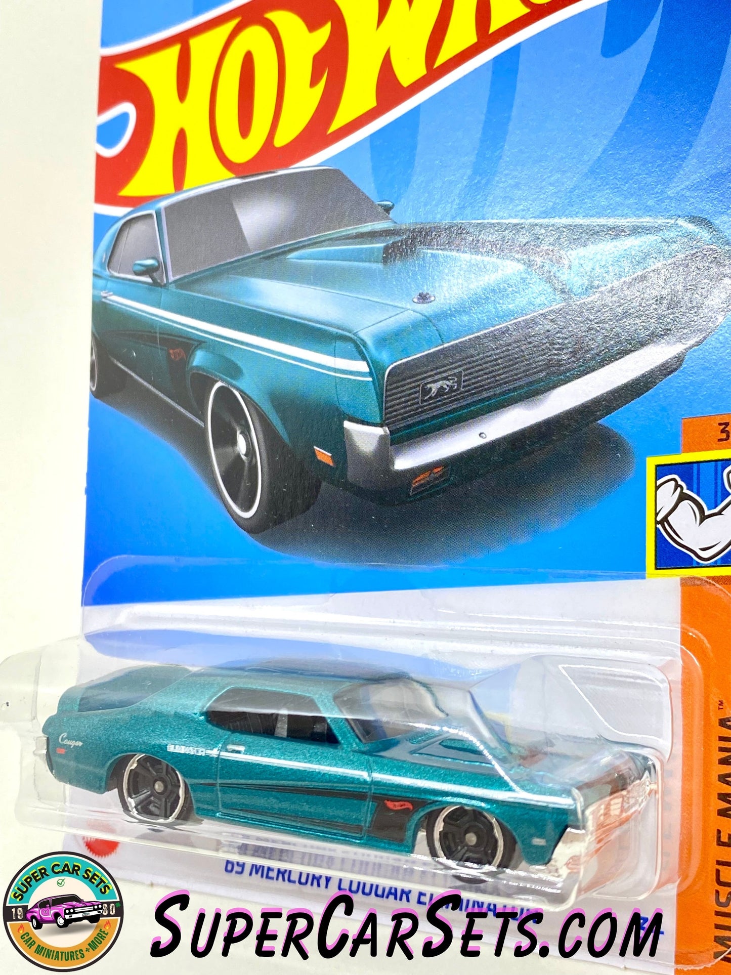 69 Mercury Cougar Eliminator (green/blue-ish colour) - Hot Wheels Muscle Mania 2024 (3/5) (171/250)